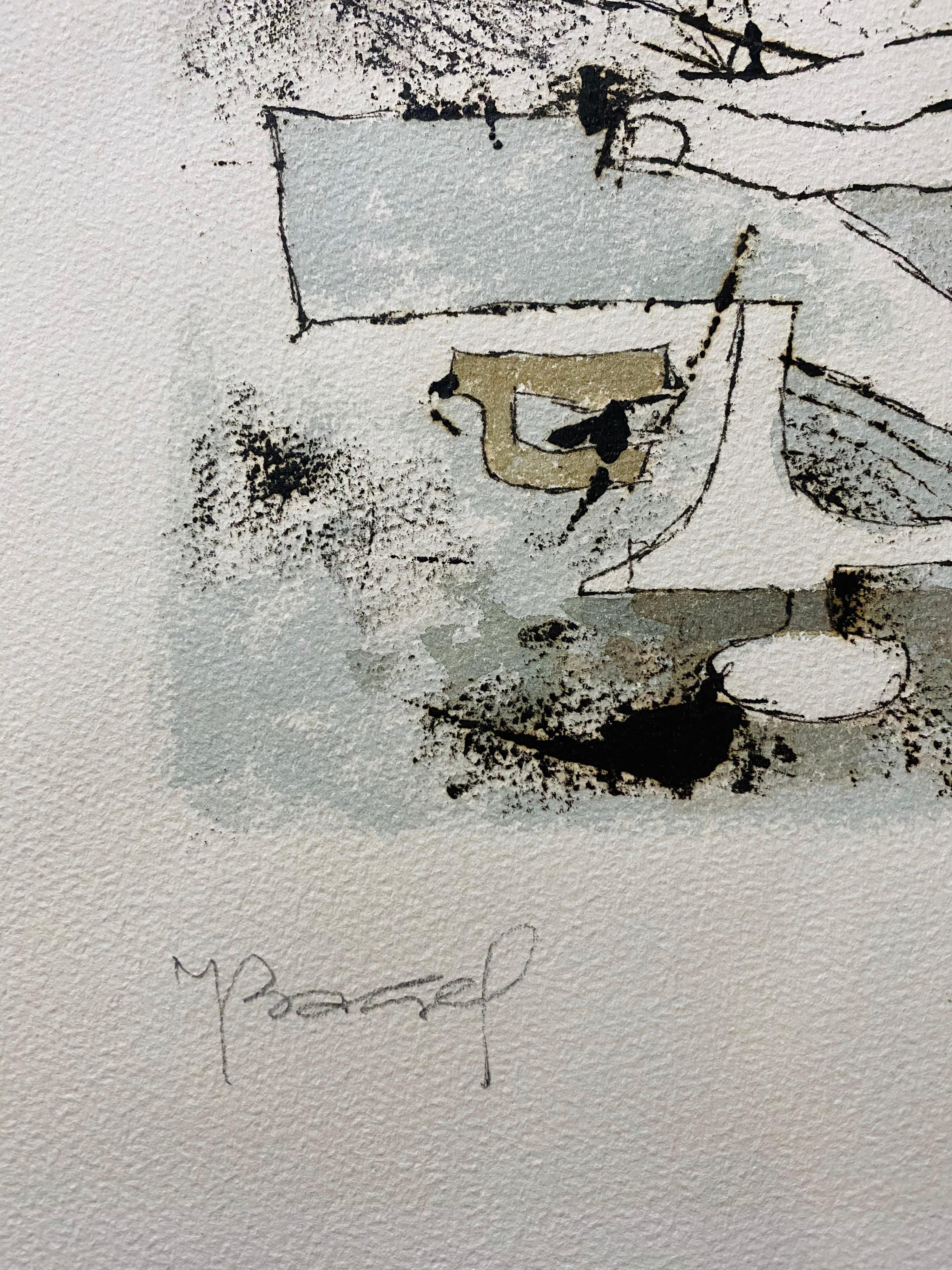 Polacco Francese Judaica Pittura ad acquerello a guazzo Originale Bauhaus Arte Yiddish in vendita 1