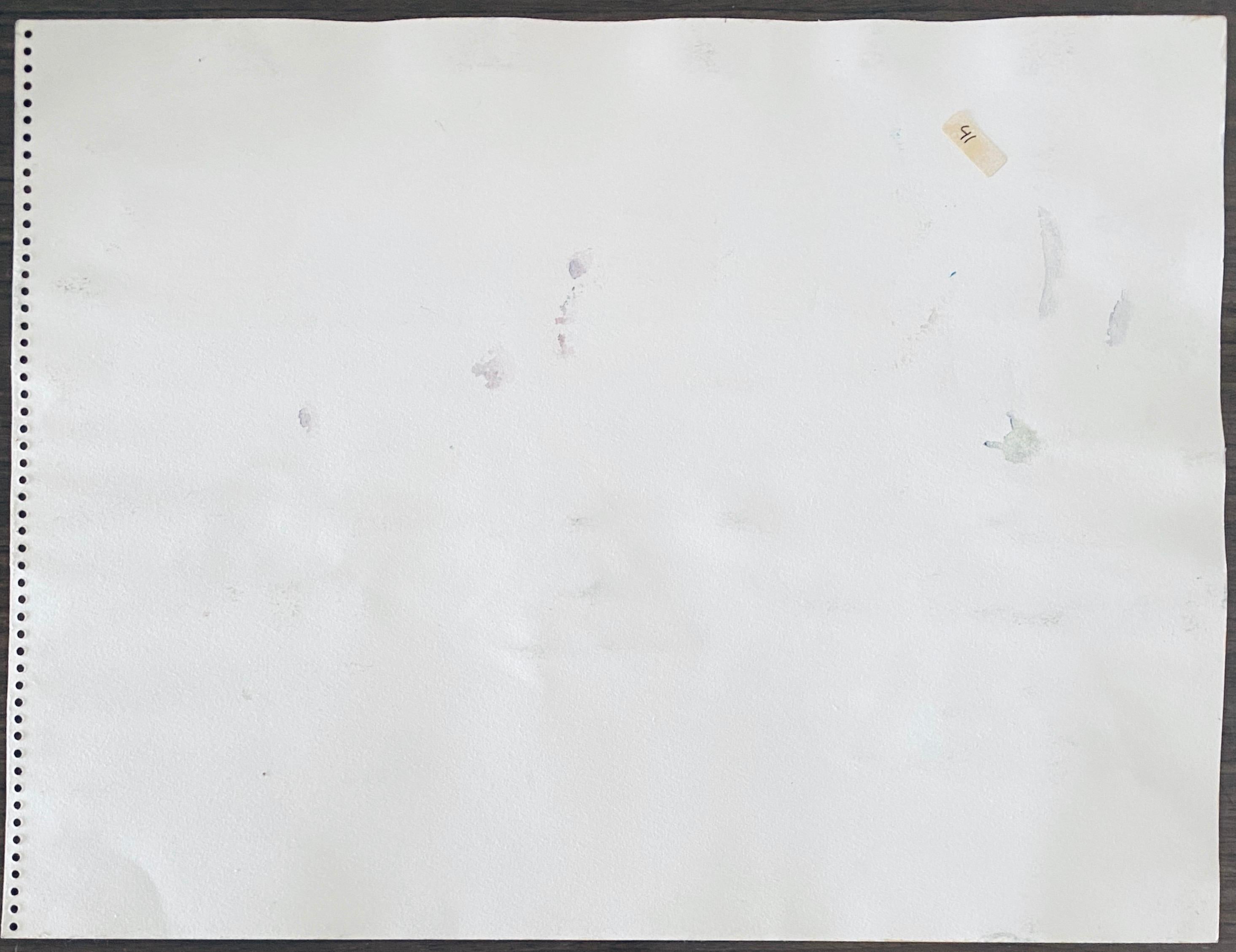 Pintura Judaica Polaca Francesa Acuarela Gouache Original Bauhaus Arte Yiddish en venta 4