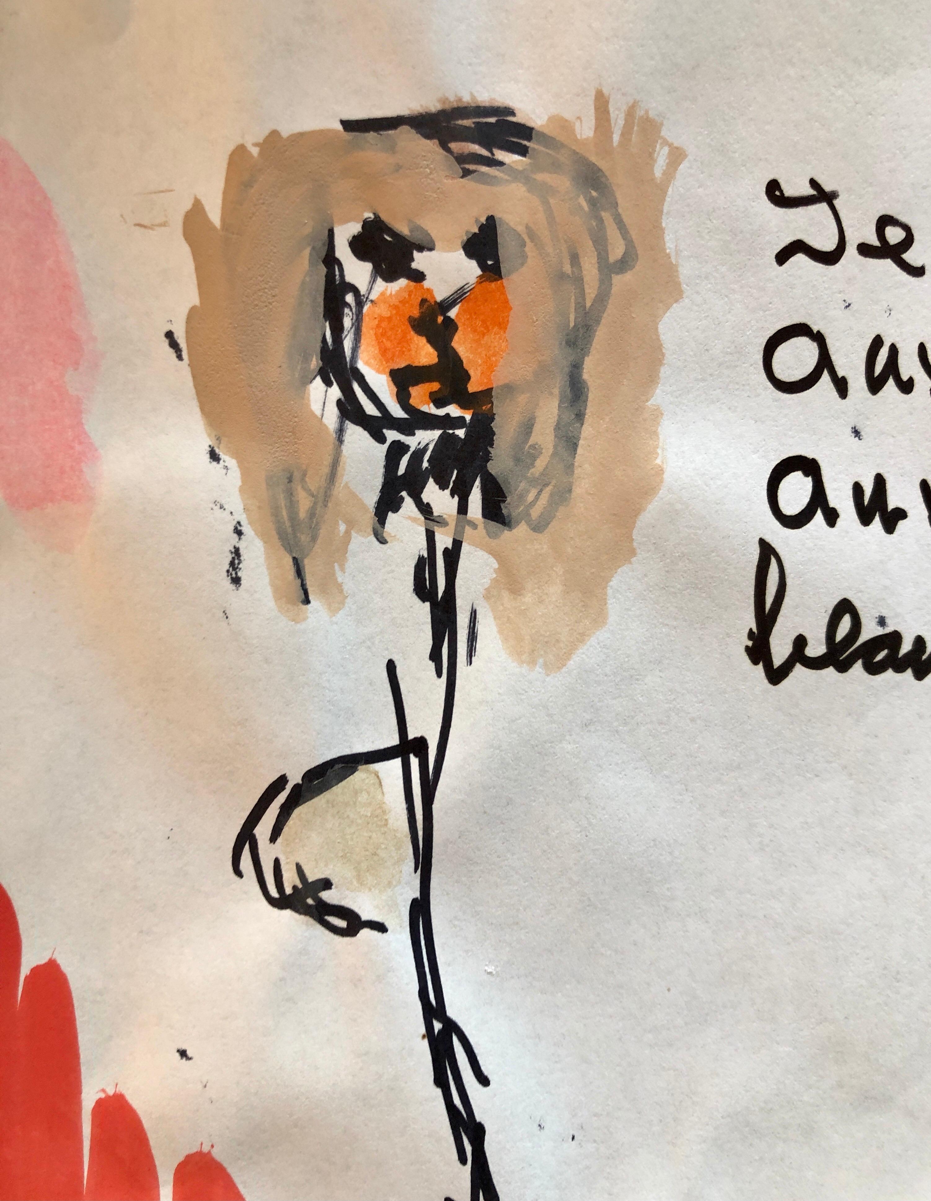 Poesie-Stück. Nach einem Gedicht oder Lied. Paris, Frankreich
Aquarell, handsigniert von Peter Emanuel Goldman. 
Legendärer französisch-amerikanischer Auteur des Films, Diese kürzlich entstandenen Aquarelle basieren auf Überlegungen und Erinnerungen