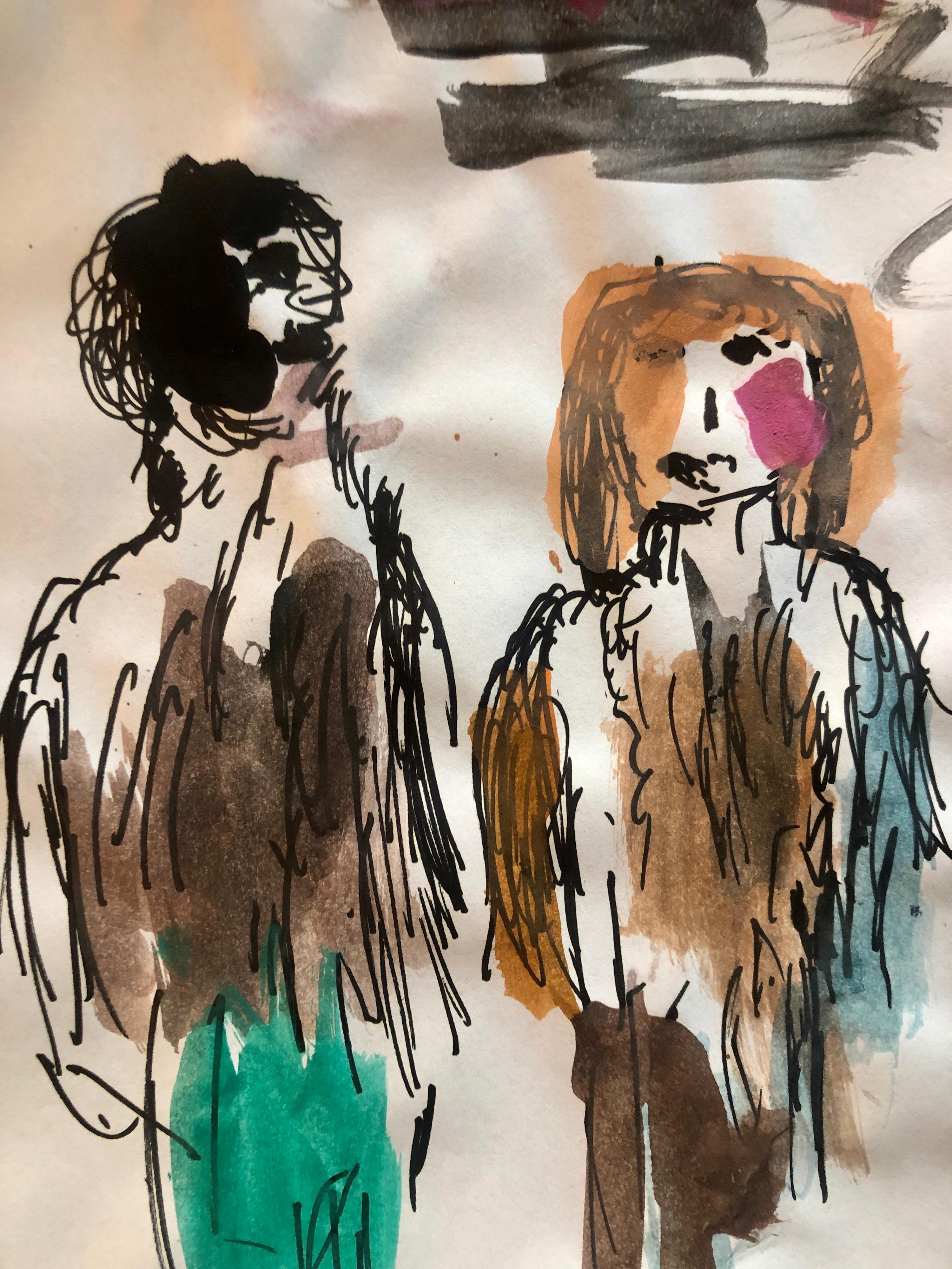 Greenwich Village Bar. Der Pickup
Aquarell, handsigniert von Peter Emanuel Goldman. 
Legendärer französisch-amerikanischer Auteur des Films, Diese kürzlich entstandenen Aquarelle basieren auf Überlegungen und Erinnerungen an ein Leben, das er mit