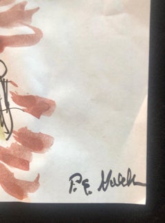 Modernist Watercolor Painting Peter Goldman Judaica Filmmaker Neo Expressionist