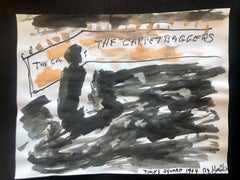 Modernist Watercolor Painting Peter Goldman American Filmmaker Neo Expressionist