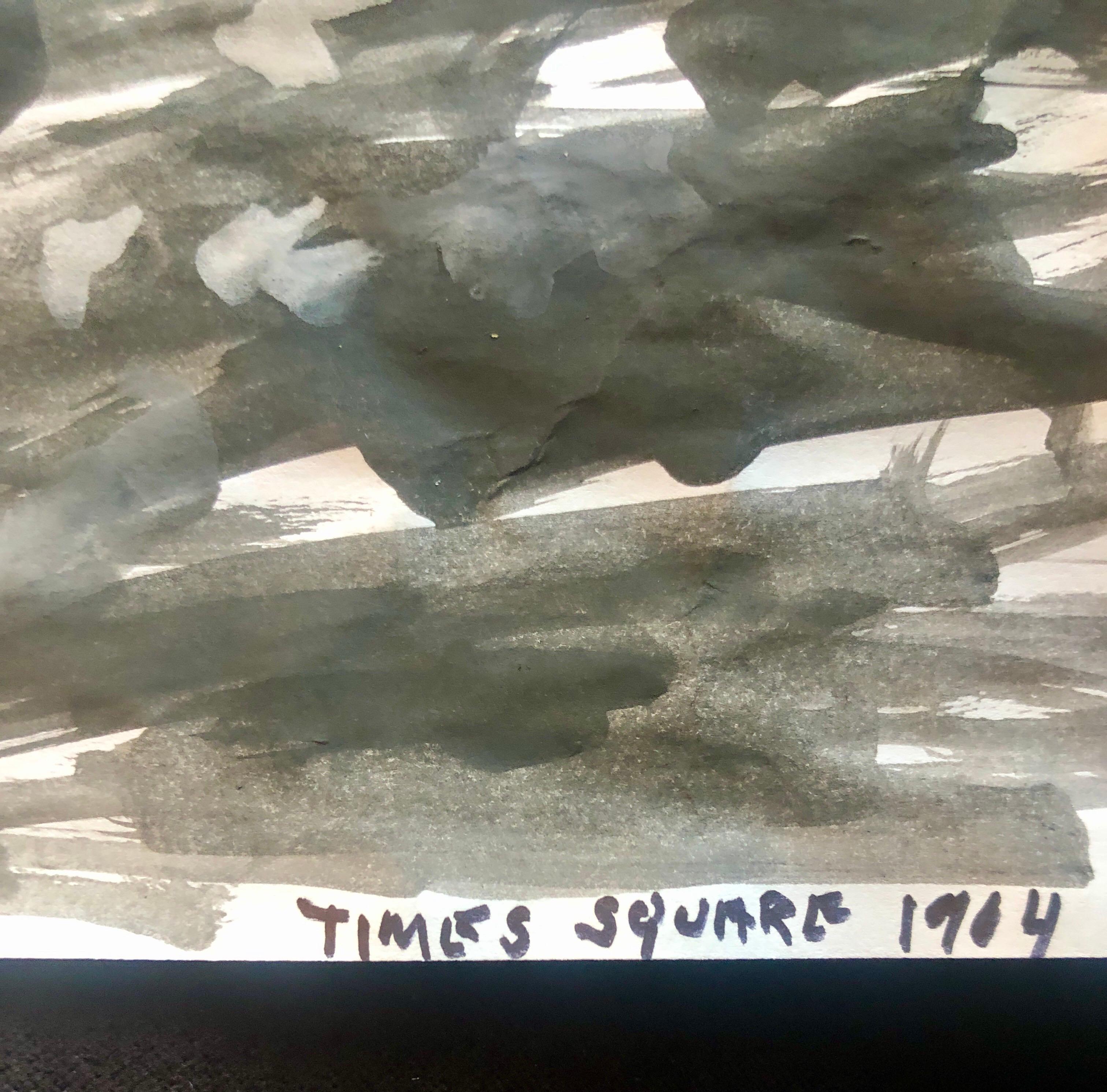 Times Square, New York. Die Carpetbagger
Aquarell, handsigniert von Peter Emanuel Goldman. 
Legendärer französisch-amerikanischer Auteur des Films, Diese kürzlich entstandenen Aquarelle basieren auf Überlegungen und Erinnerungen an ein Leben, das er