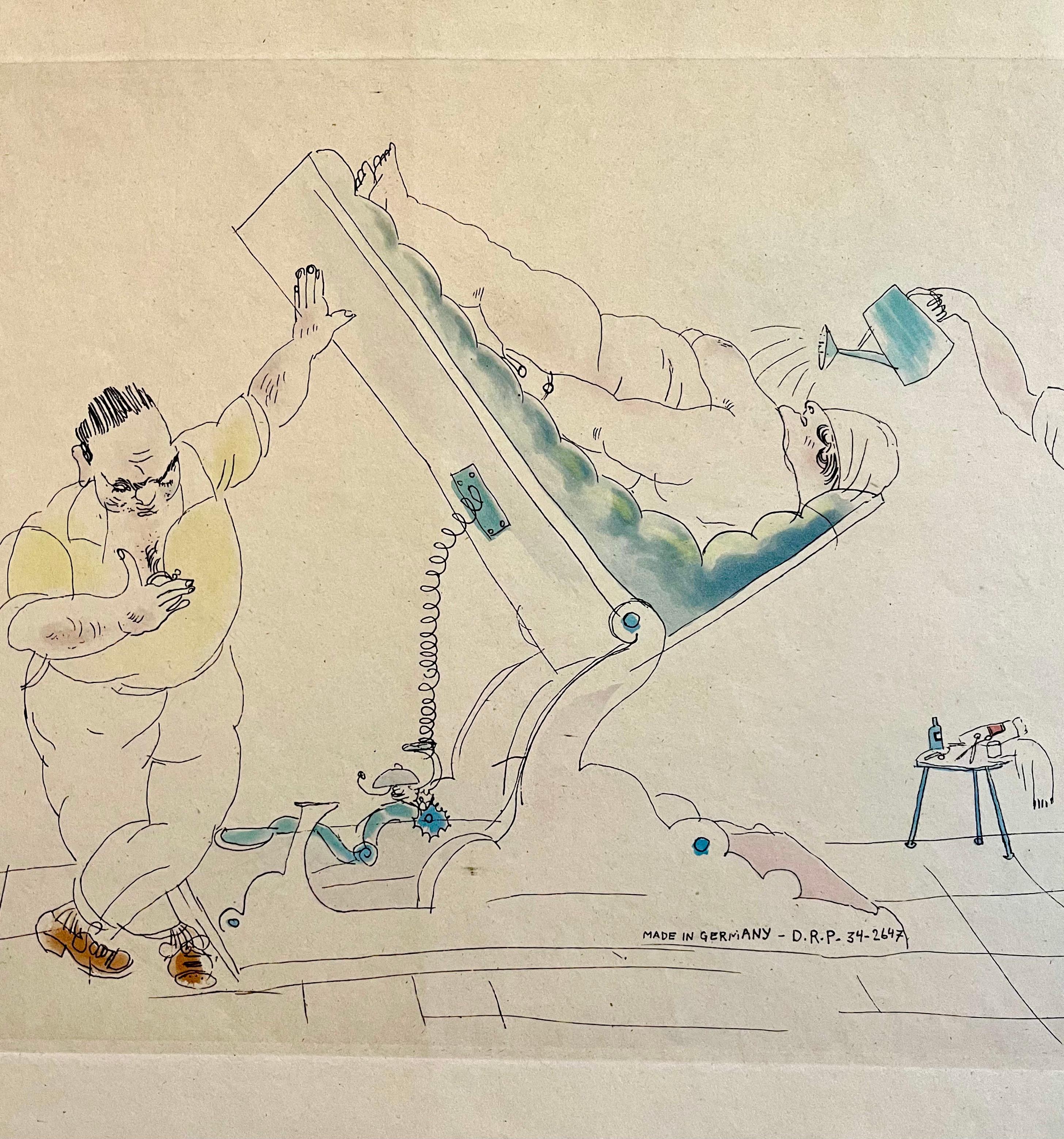 Gravure à la main, peinture à l'aquarelle Jules Pascin, signée en vente 2