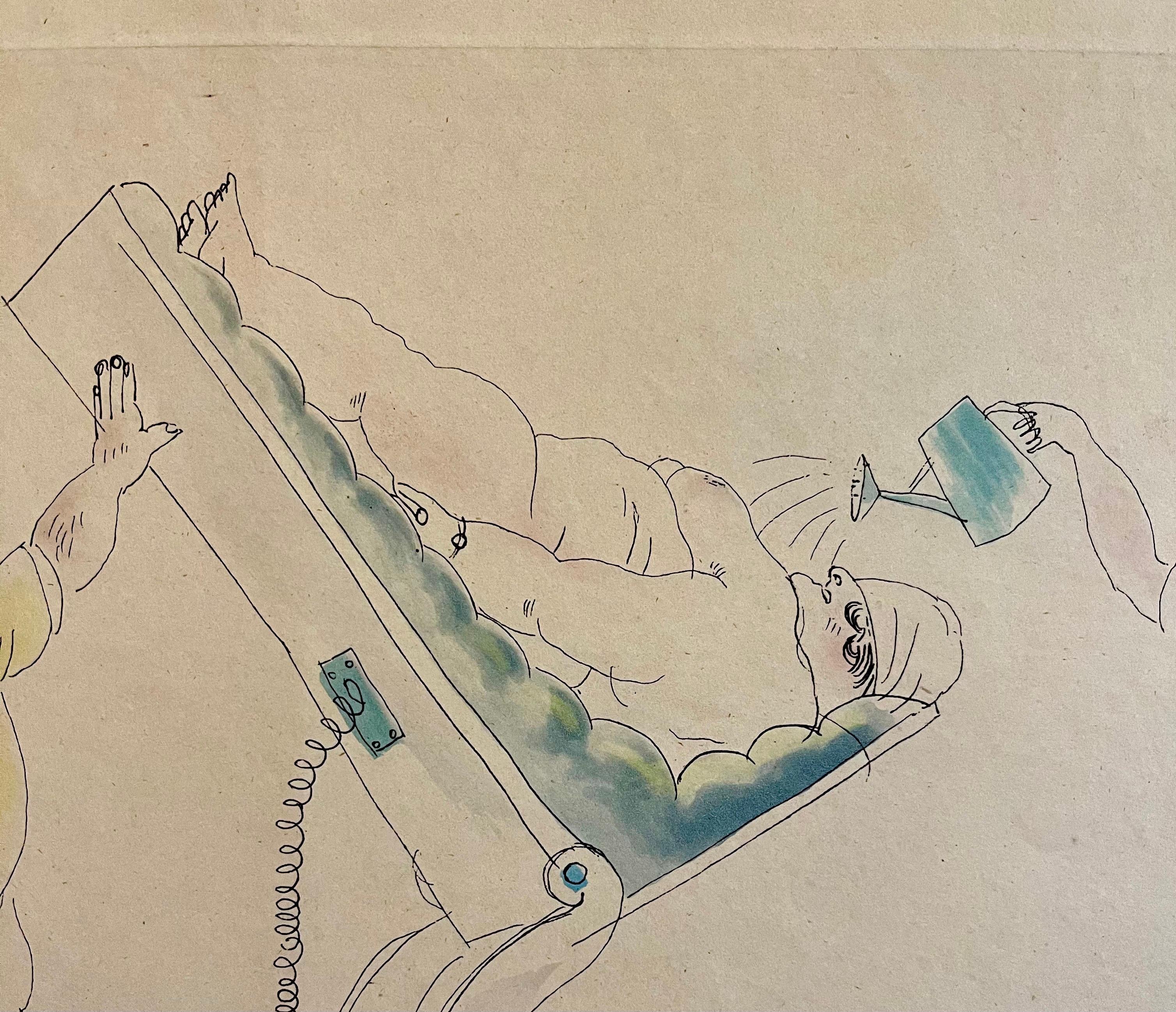 Gravure à la main, peinture à l'aquarelle Jules Pascin, signée en vente 5