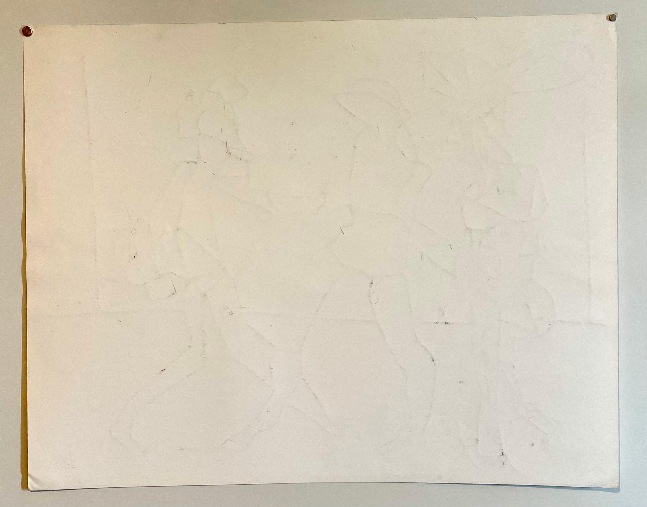 Aquarelle d'un dessin expressionniste abstrait de Carmen Cicero de l'école de New York en vente 5
