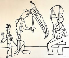 Scuola di New York Disegno espressionista astratto Pittura ad acquerello Carmen Cicero