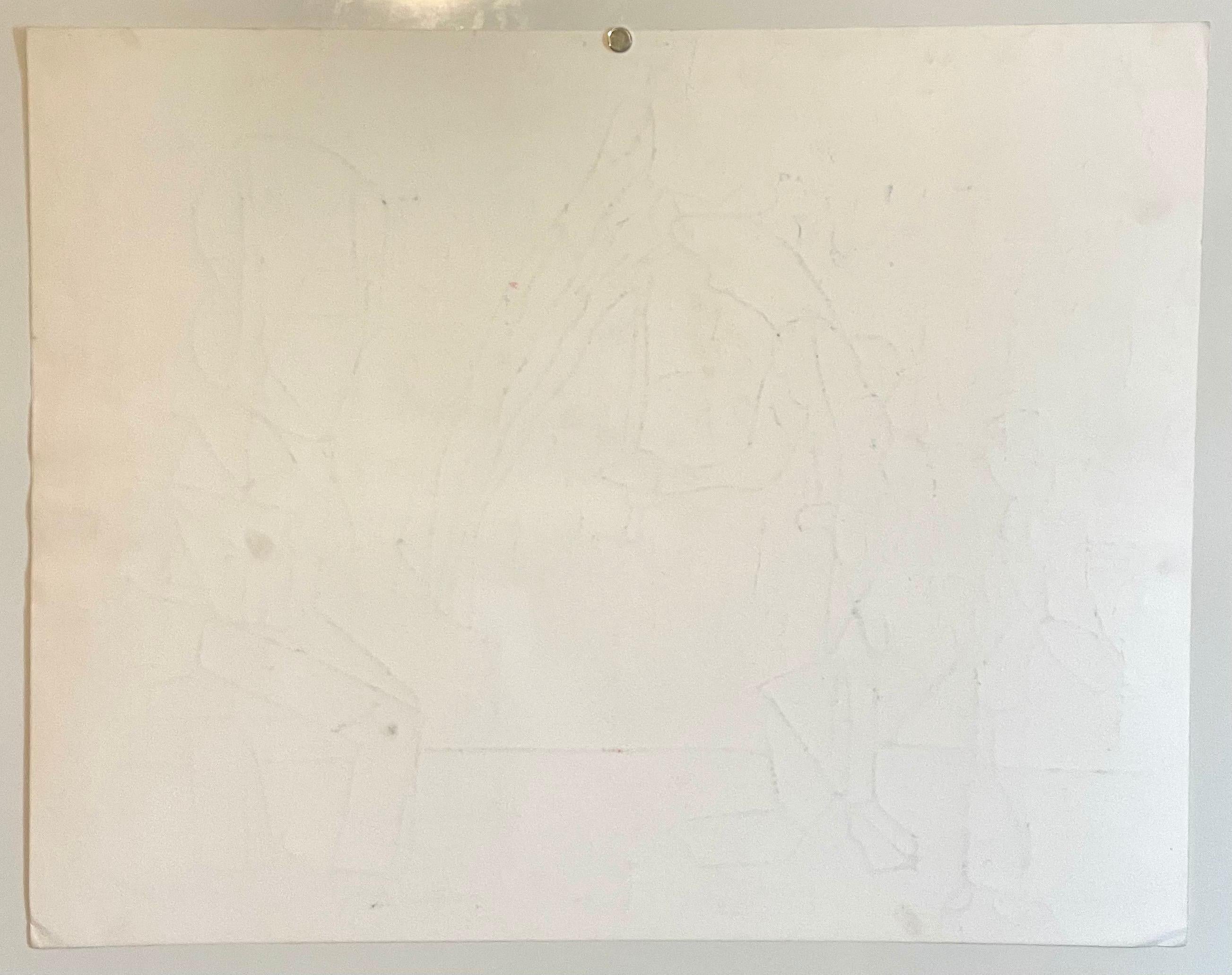 Aquarelle d'un dessin expressionniste abstrait de Carmen Cicero de l'école de New York en vente 6