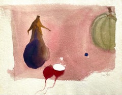Watercolor Still life Painting Vegetables Claus Hoien Greengrocer Kitchen Series