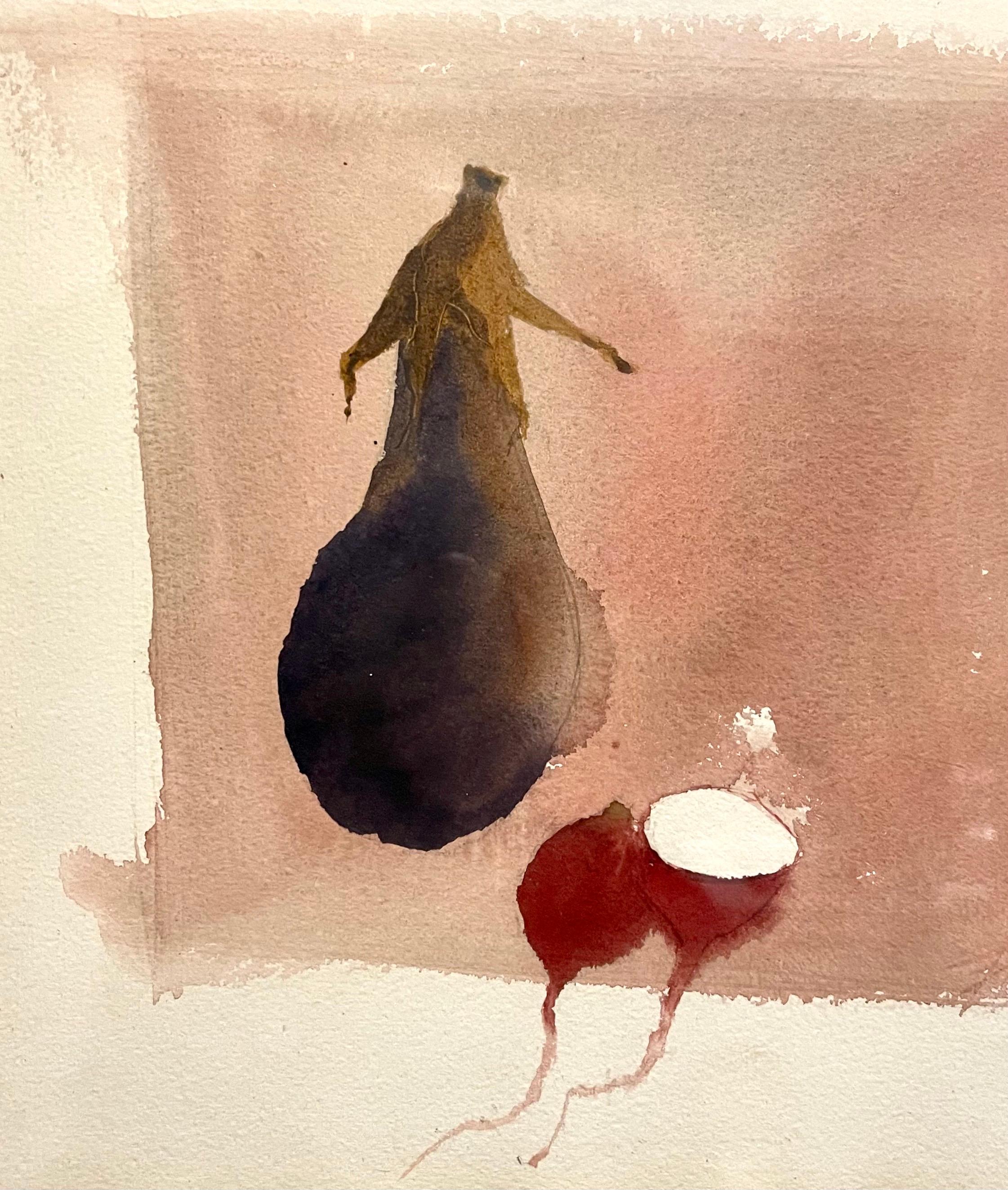 Aquarell-Stillleben-Gemälde, Gemüse, Claus Hoien Greengrocer Kitchen Series, Aquarell im Angebot 2