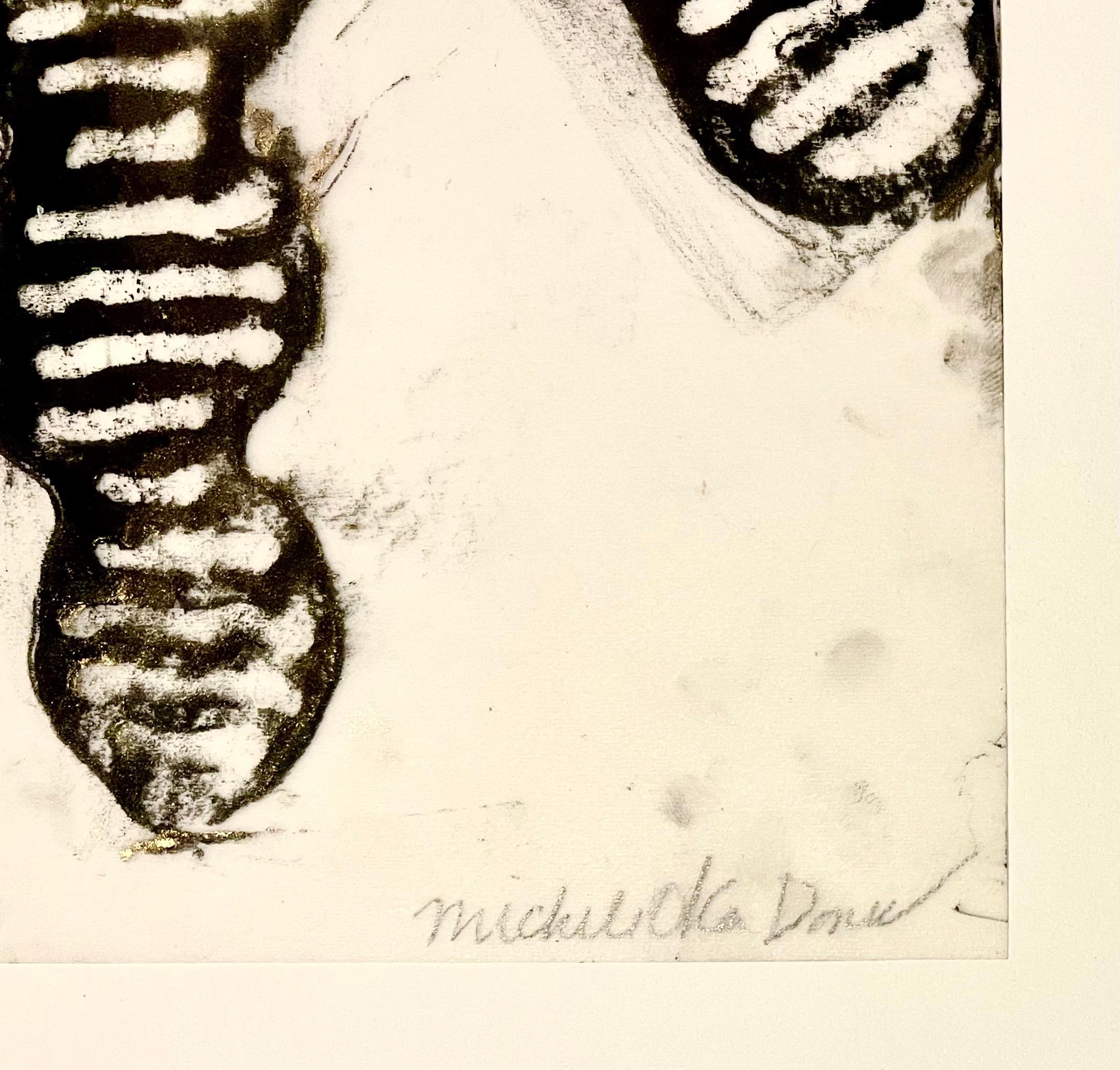 Original Zeichnung, Gemälde, Abstrakte Biomorphe Kunst, Blattgold, Michele Oka Doner im Angebot 6