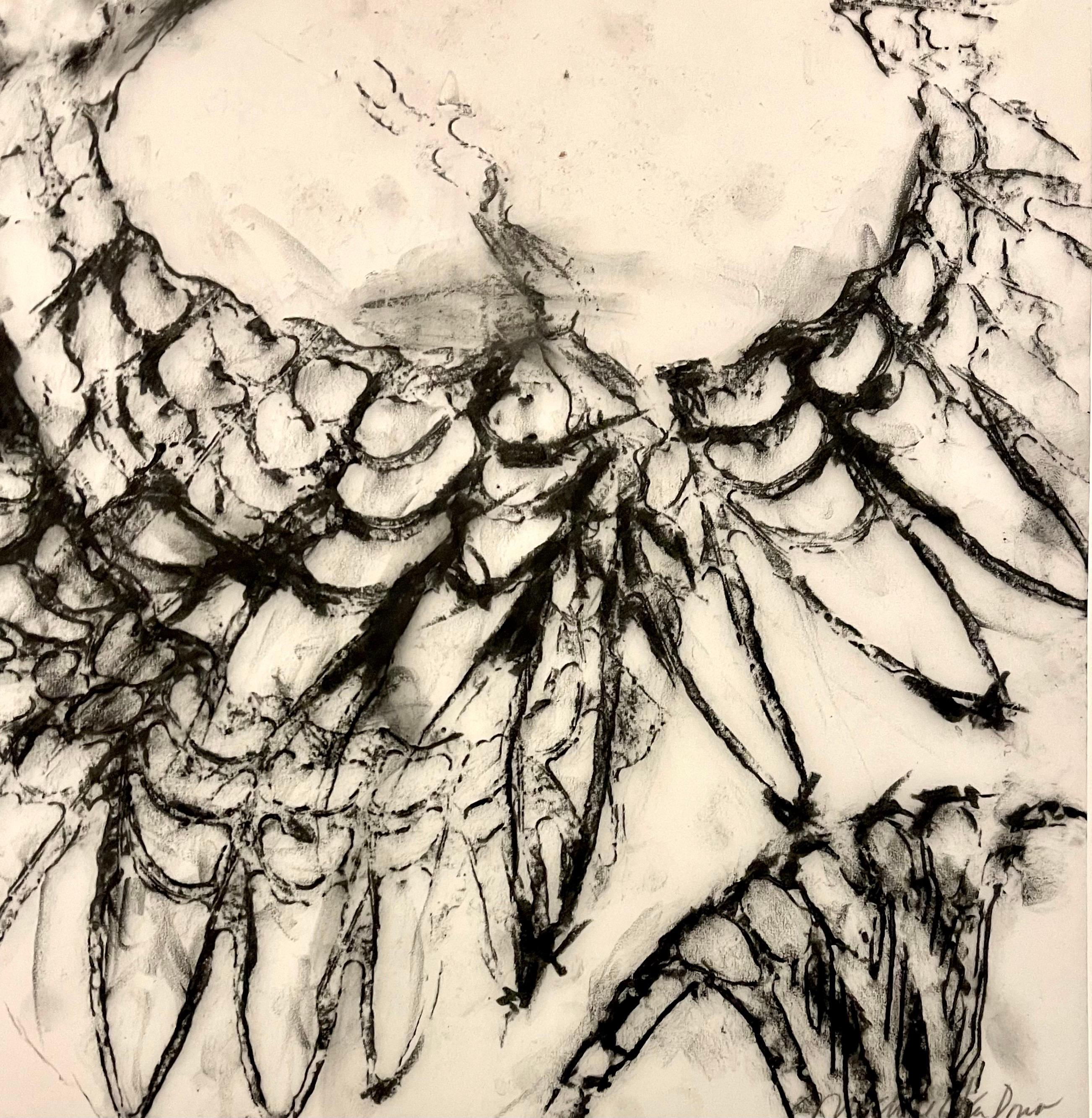 Original Drawing Painting Abstract Biomorphic Art Phoenix Bird Michele Oka Doner