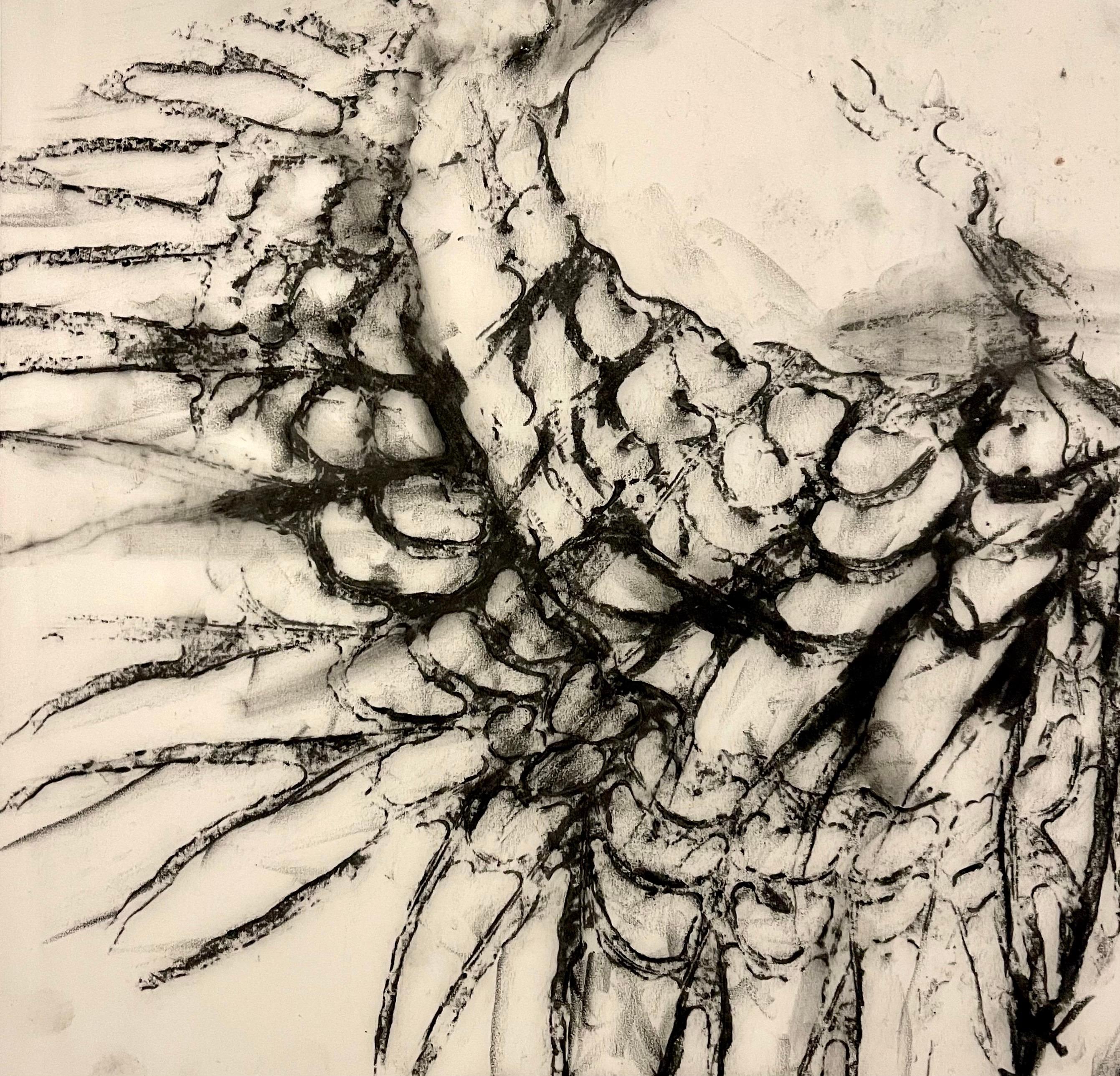 Peinture d'origine abstraite biomorphique Phoenix Bird Michele Oka Doner en vente 1