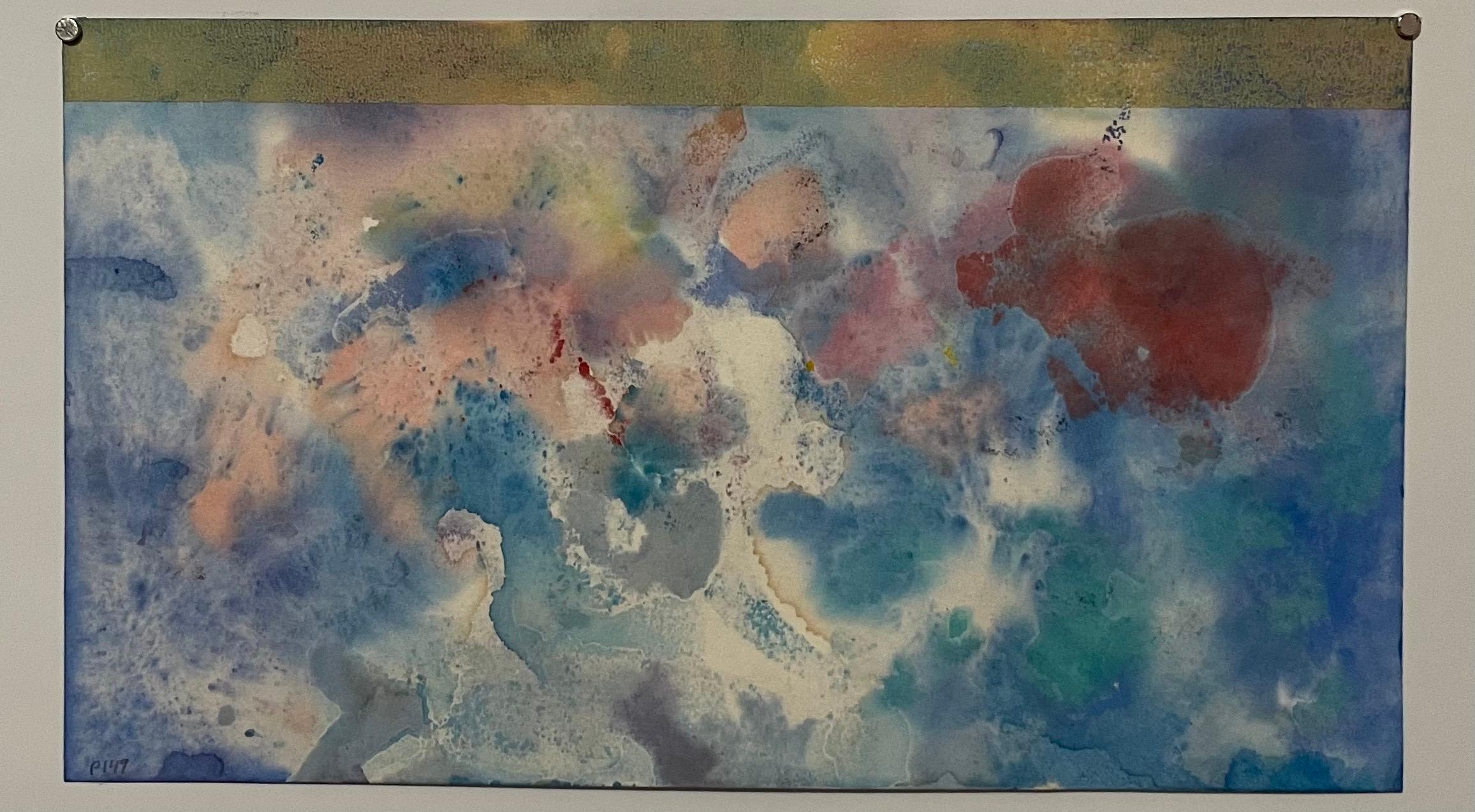 Peinture moderniste abstraite expressionniste à l'eau Bauhaus Weimar Pawel Kontny en vente 3