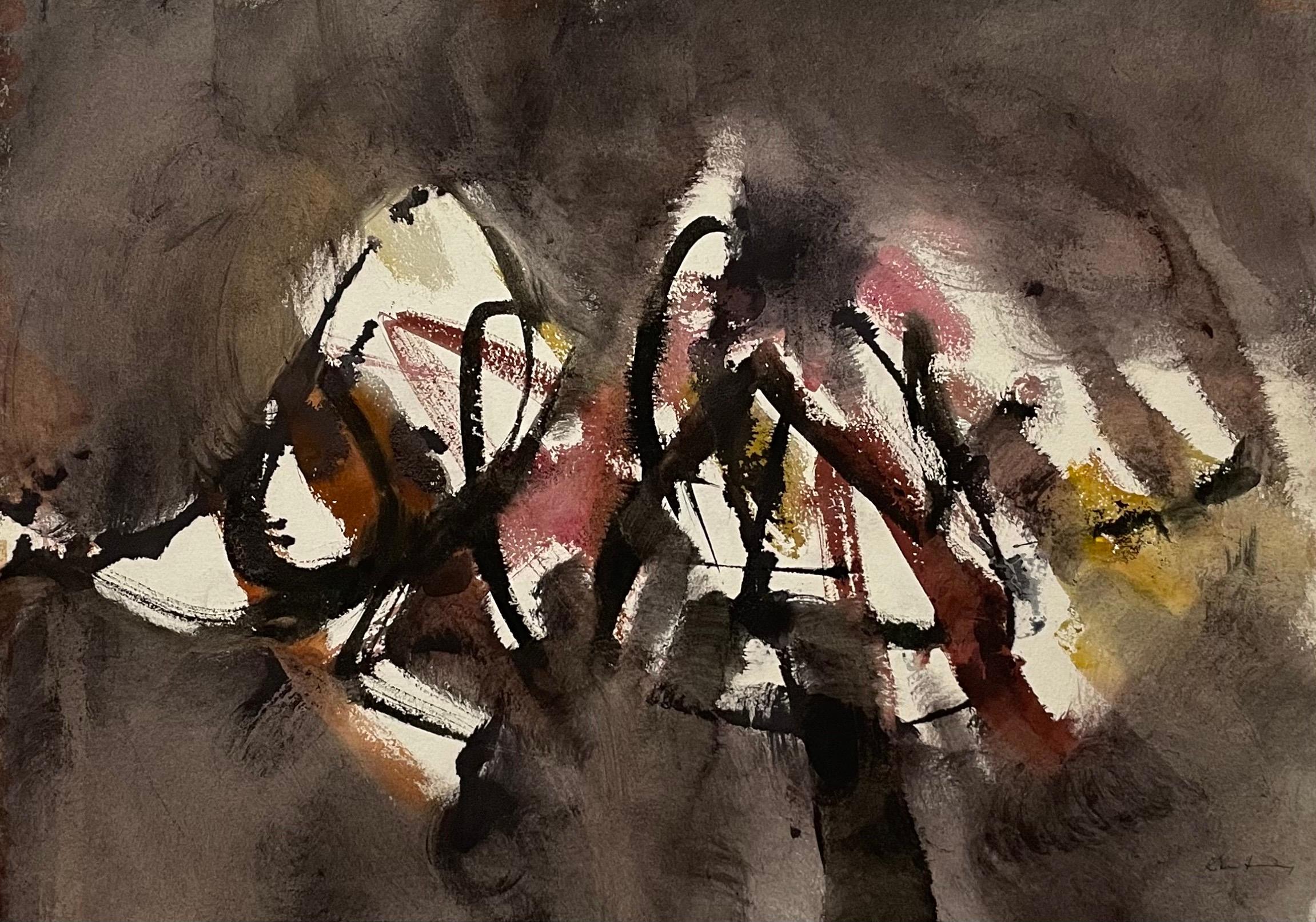 Modernist Abstrakter Expressionist Aquarellmalerei Bauhaus Weimar Künstler