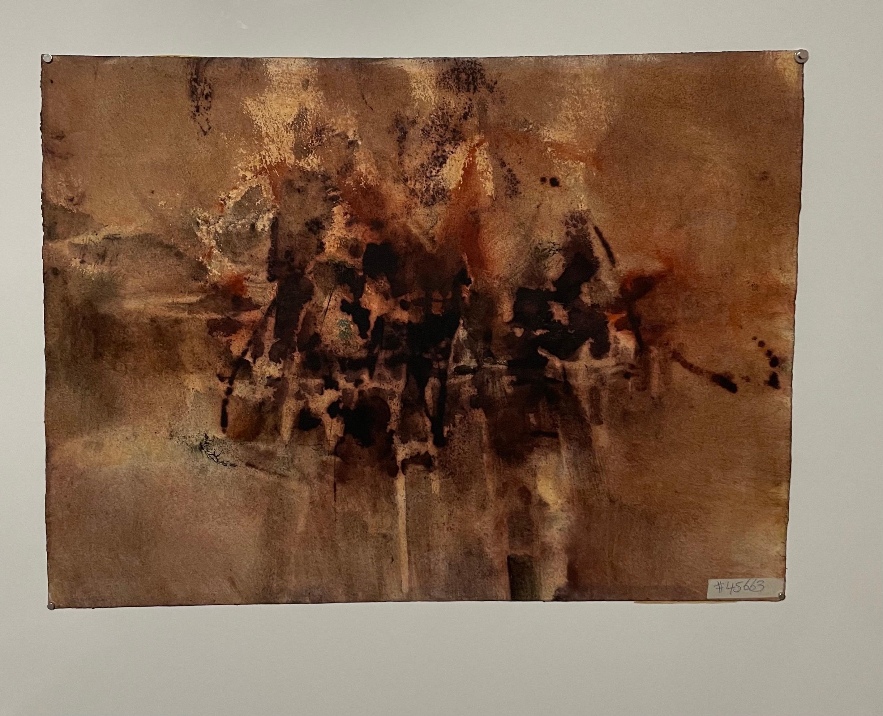 Modernist Abstract Expressionist Watercolor Painting Bauhaus Weimar Artist For Sale 1