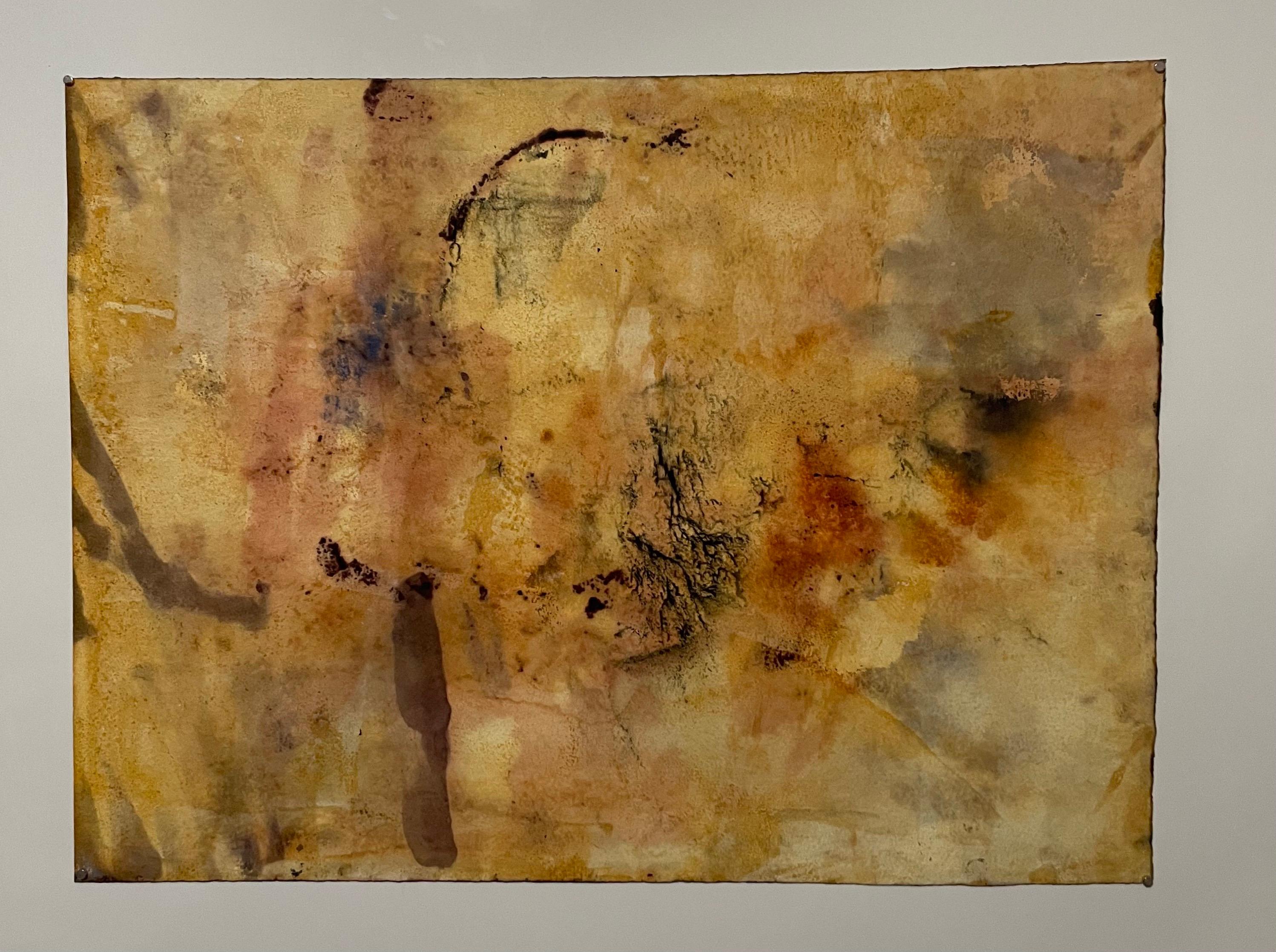 Peinture moderniste abstraite expressionniste à l'eau Bauhaus Weimar Pawel Kontny en vente 3