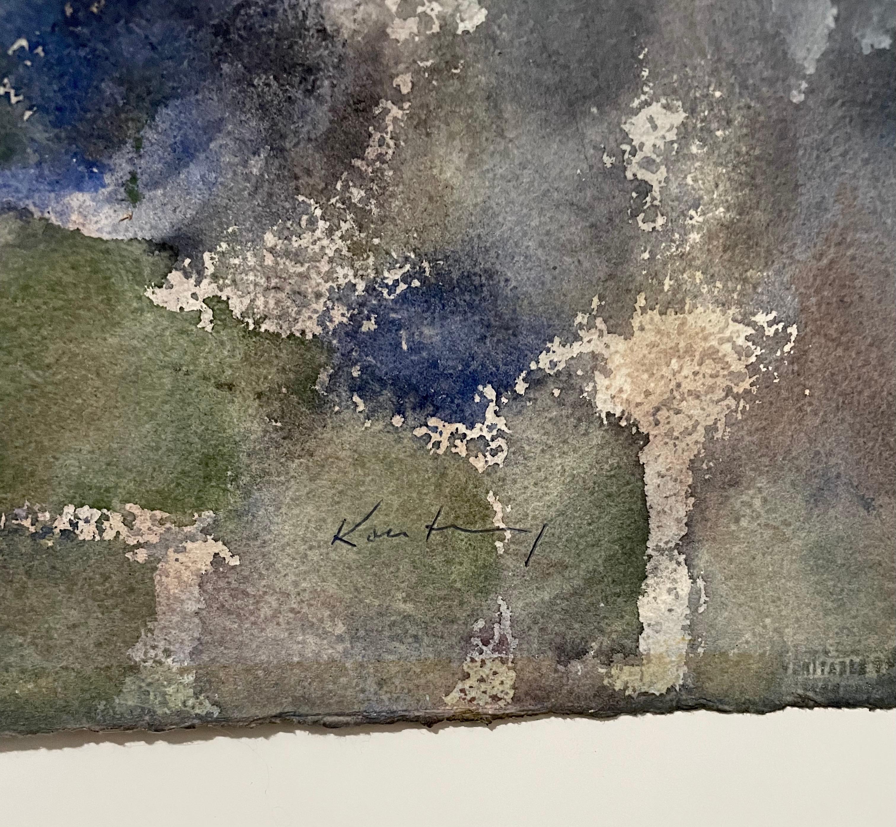 Peinture moderniste abstraite expressionniste à l'eau Bauhaus Weimar Pawel Kontny en vente 2