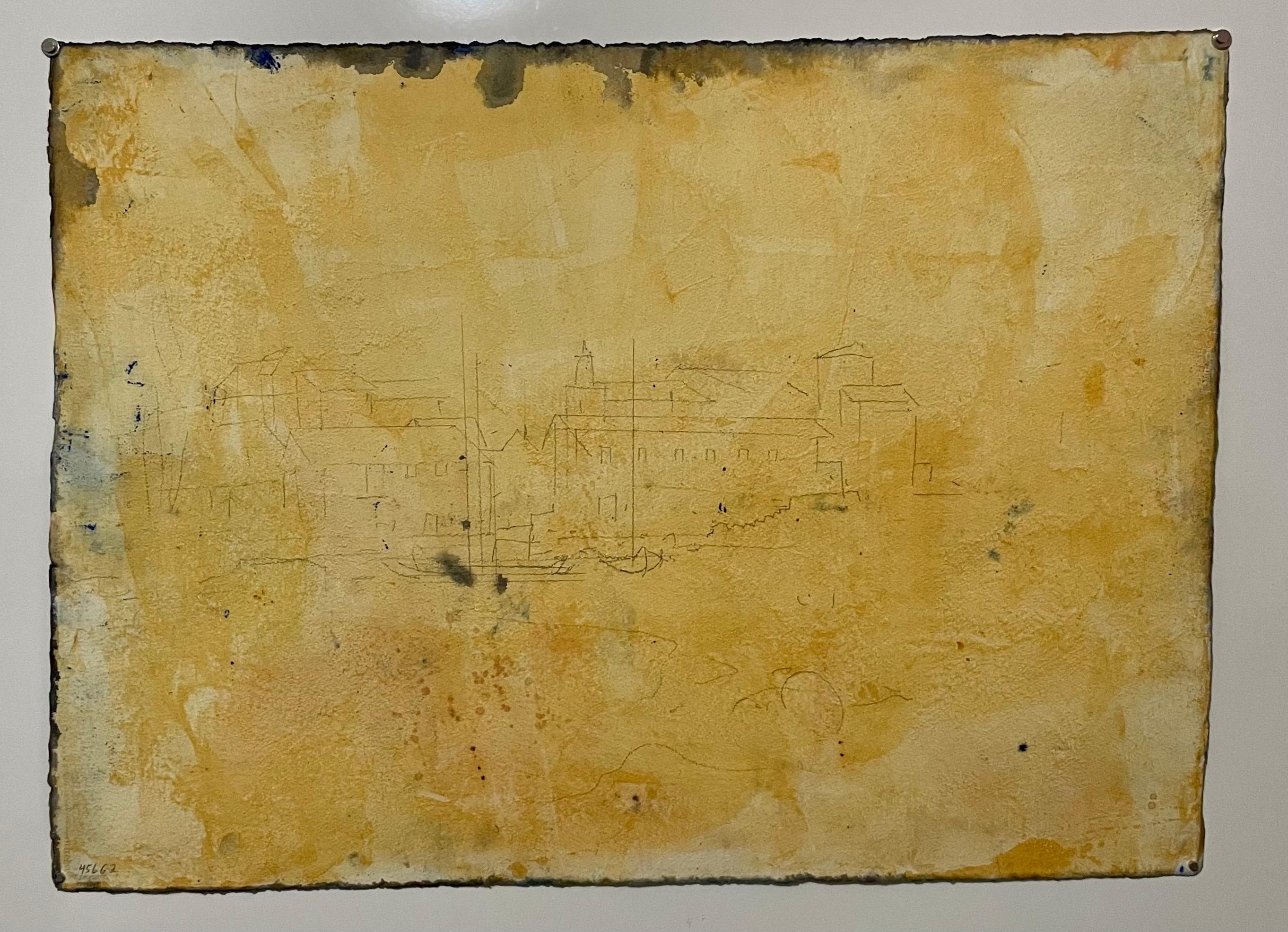 Peinture moderniste abstraite expressionniste à l'eau Bauhaus Weimar Pawel Kontny en vente 3
