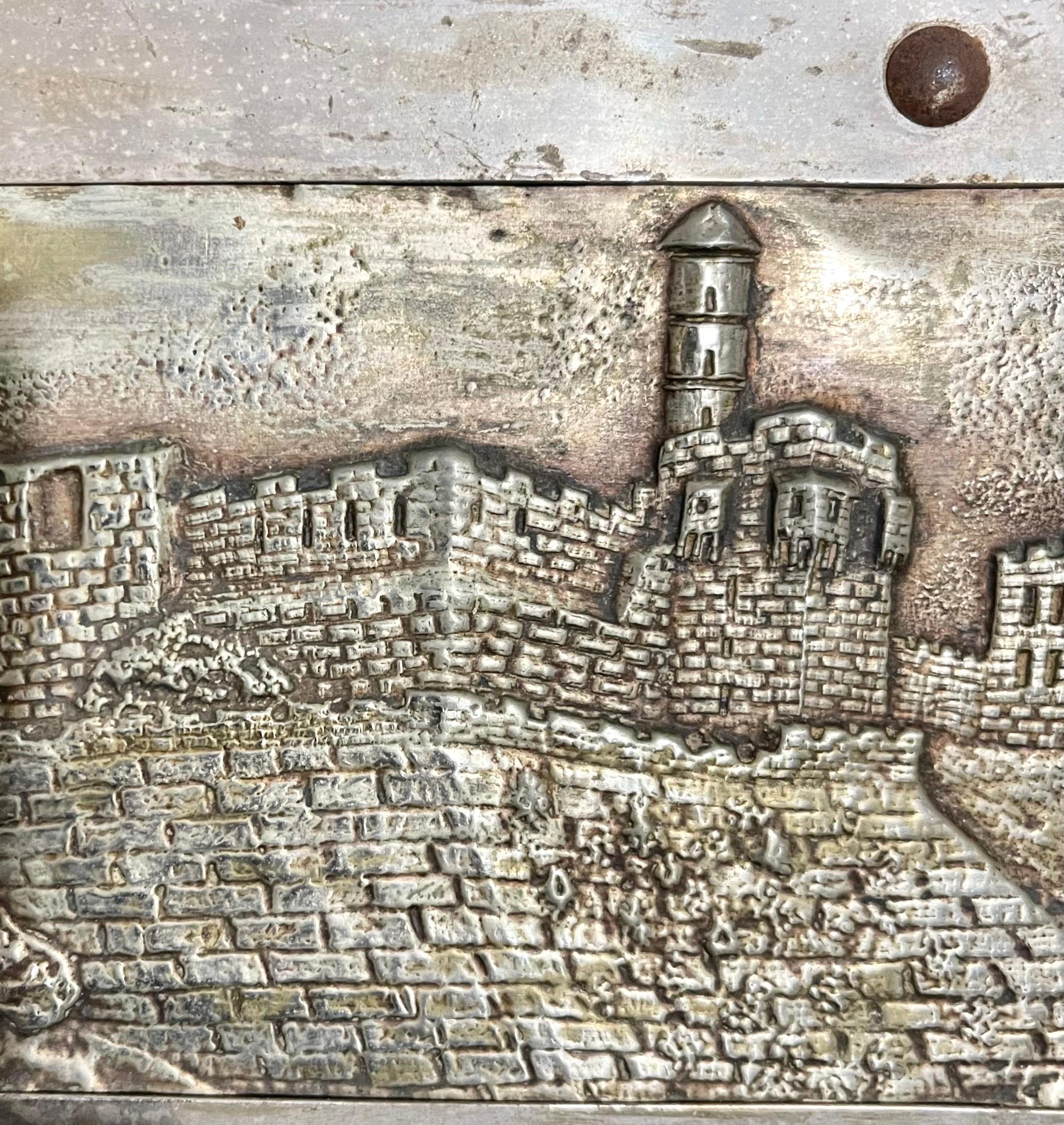 Vintage Jerusalem Sculpture Wall Plaque 1930's  Palestine École israélienne de Bezalel en vente 3