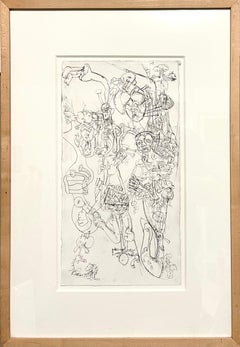 Disegno tedesco neo-espressionista in grafite Erwin Pfrang Nolan Eckman Gallery NYC