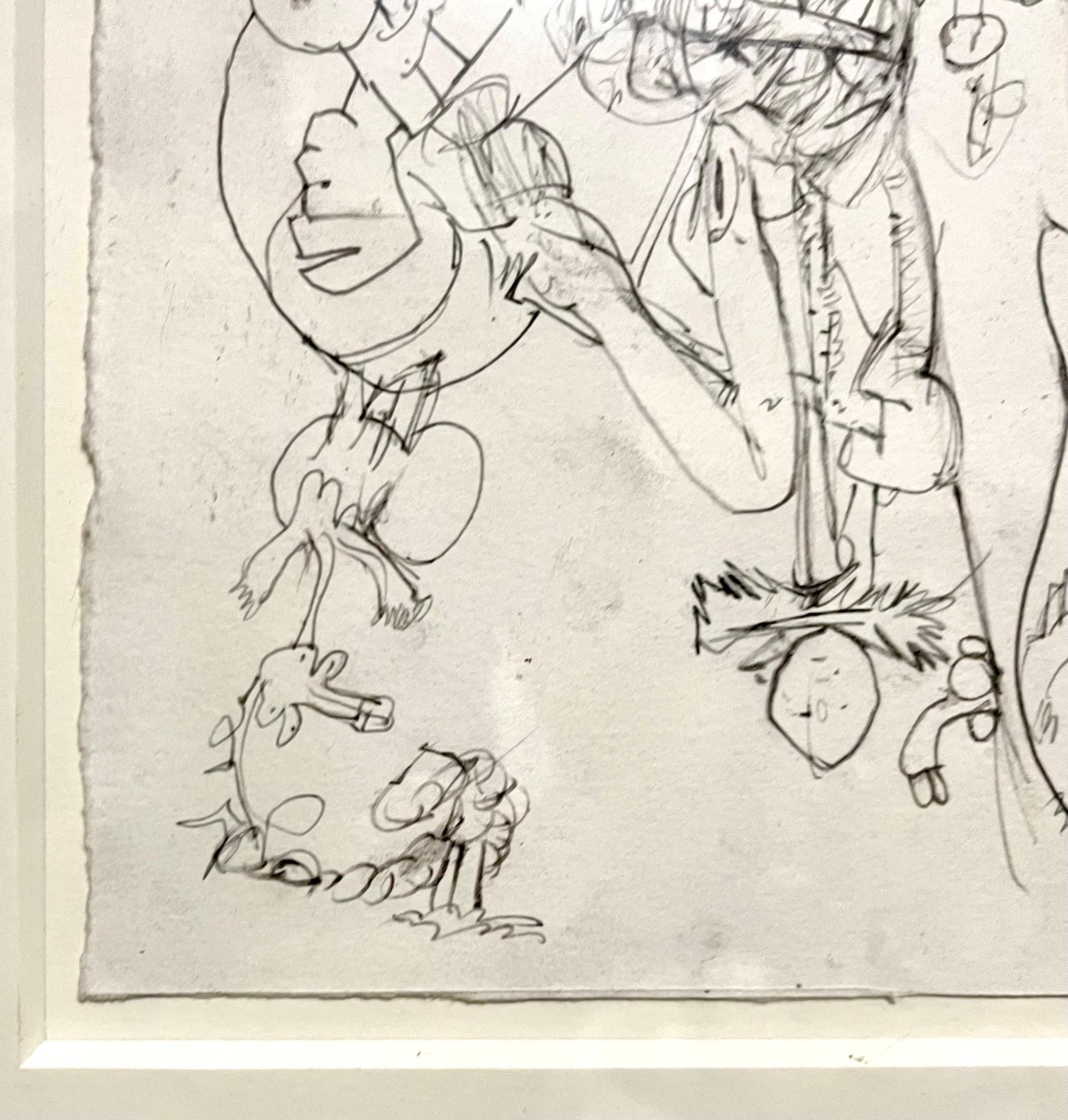 Disegno tedesco neo-espressionista in grafite Erwin Pfrang Nolan Eckman Gallery NYC in vendita 3