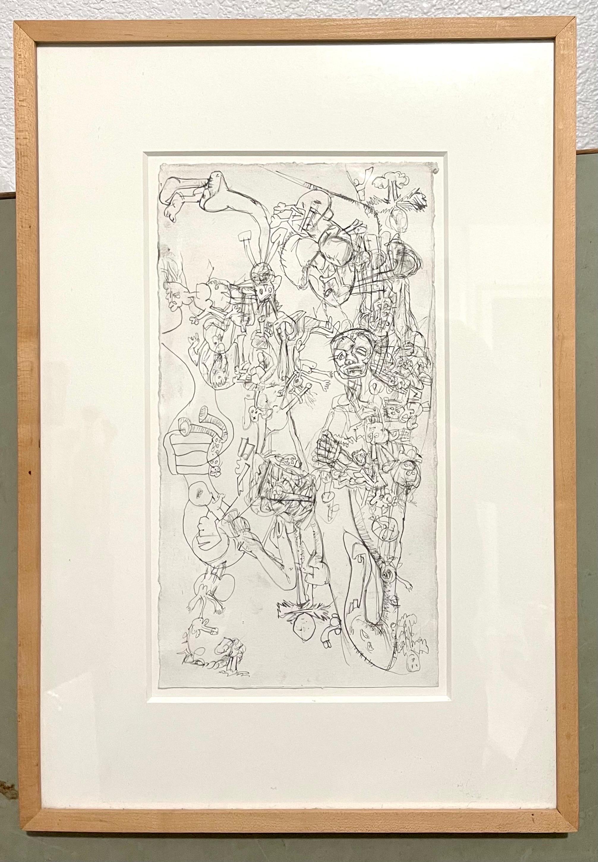 Disegno tedesco neo-espressionista in grafite Erwin Pfrang Nolan Eckman Gallery NYC in vendita 4