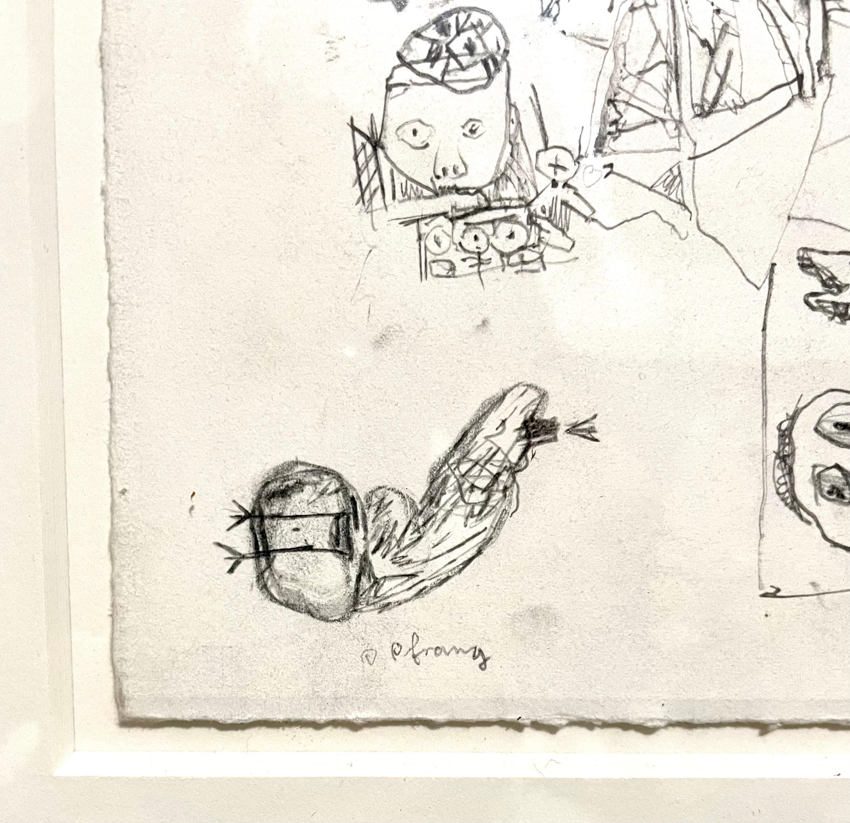 Deutscher Neo-Expressionist Graphit Bleistiftzeichnung Erwin Pfrang Nolan Gallery NYC im Angebot 2