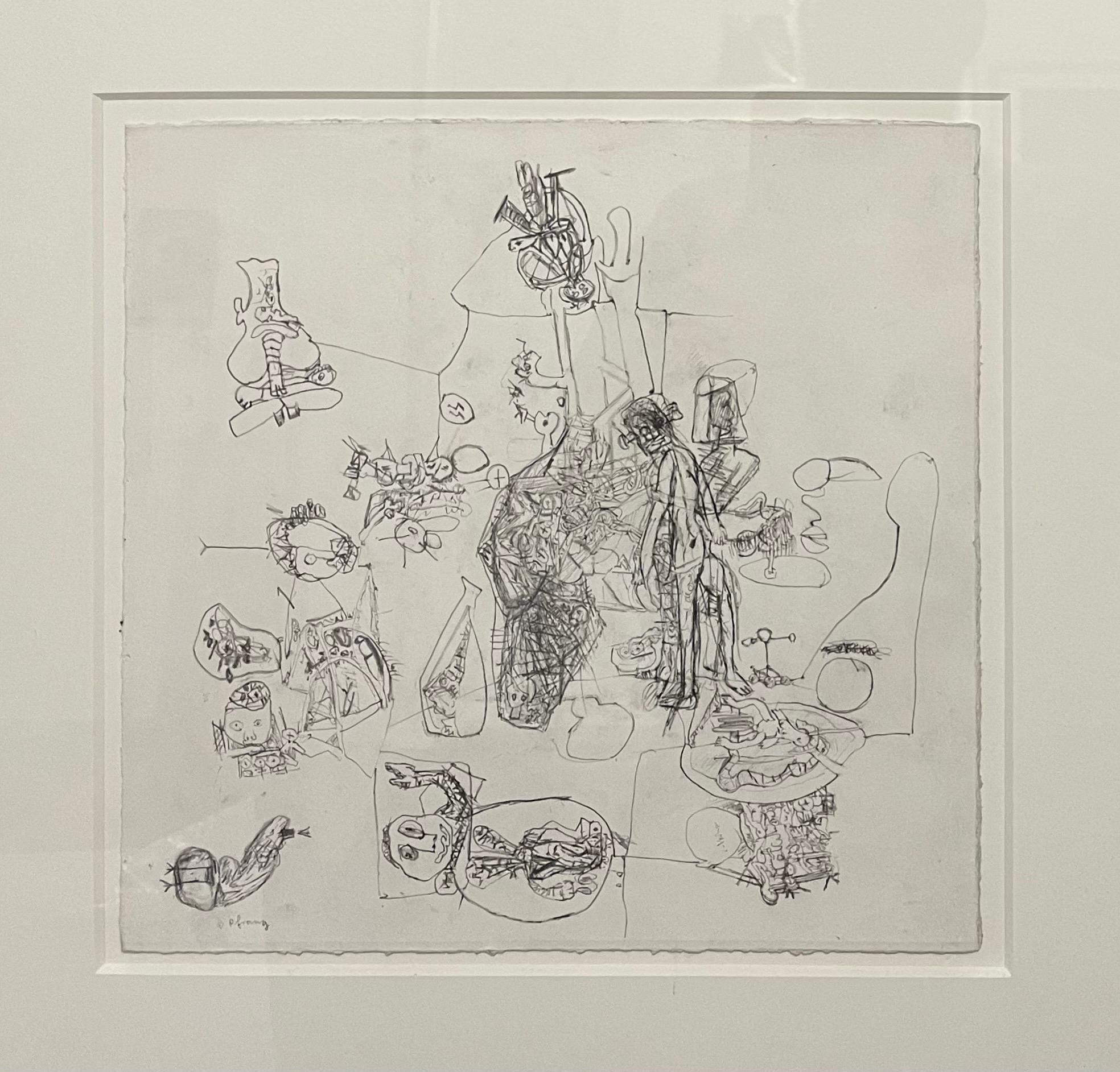 Deutscher Neo-Expressionist Graphit Bleistiftzeichnung Erwin Pfrang Nolan Gallery NYC im Angebot 5