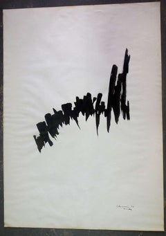 Dibujos y acuarelas abstractos en papel