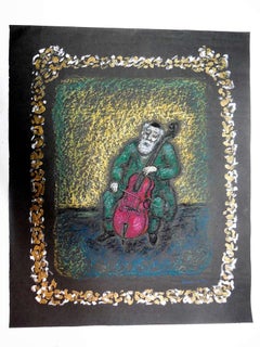 Shtetl Klezmer Musician pittura e disegno