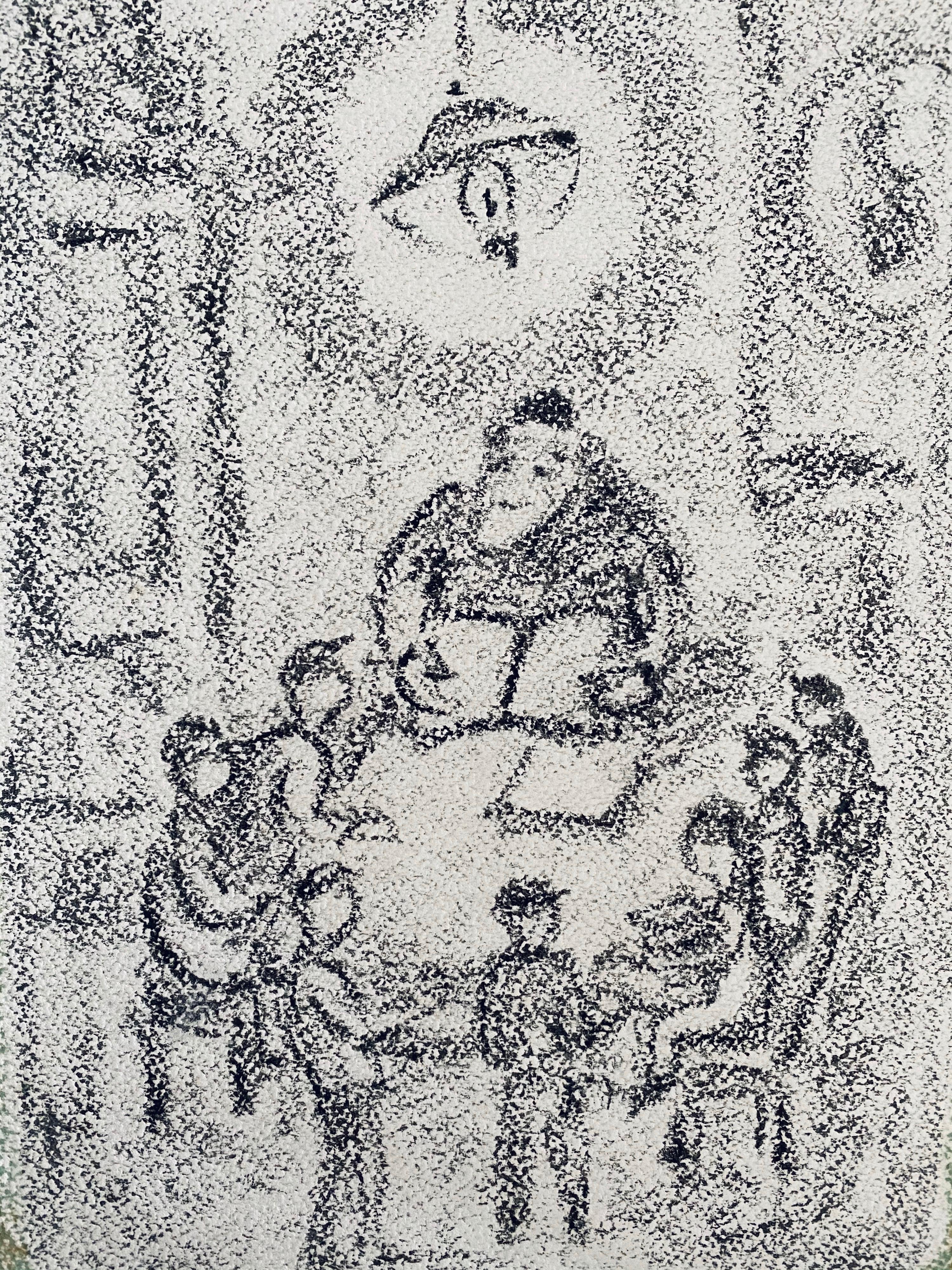 Pastel o témpera sobre papel. Judaica Shtetl escena de pueblo.
Anatoli Lwowitch Kaplan fue un pintor, escultor y grabador ruso, cuyas obras reflejan a menudo sus orígenes judíos.
Su padre era carnicero en Rahachow, que en aquella época se encontraba