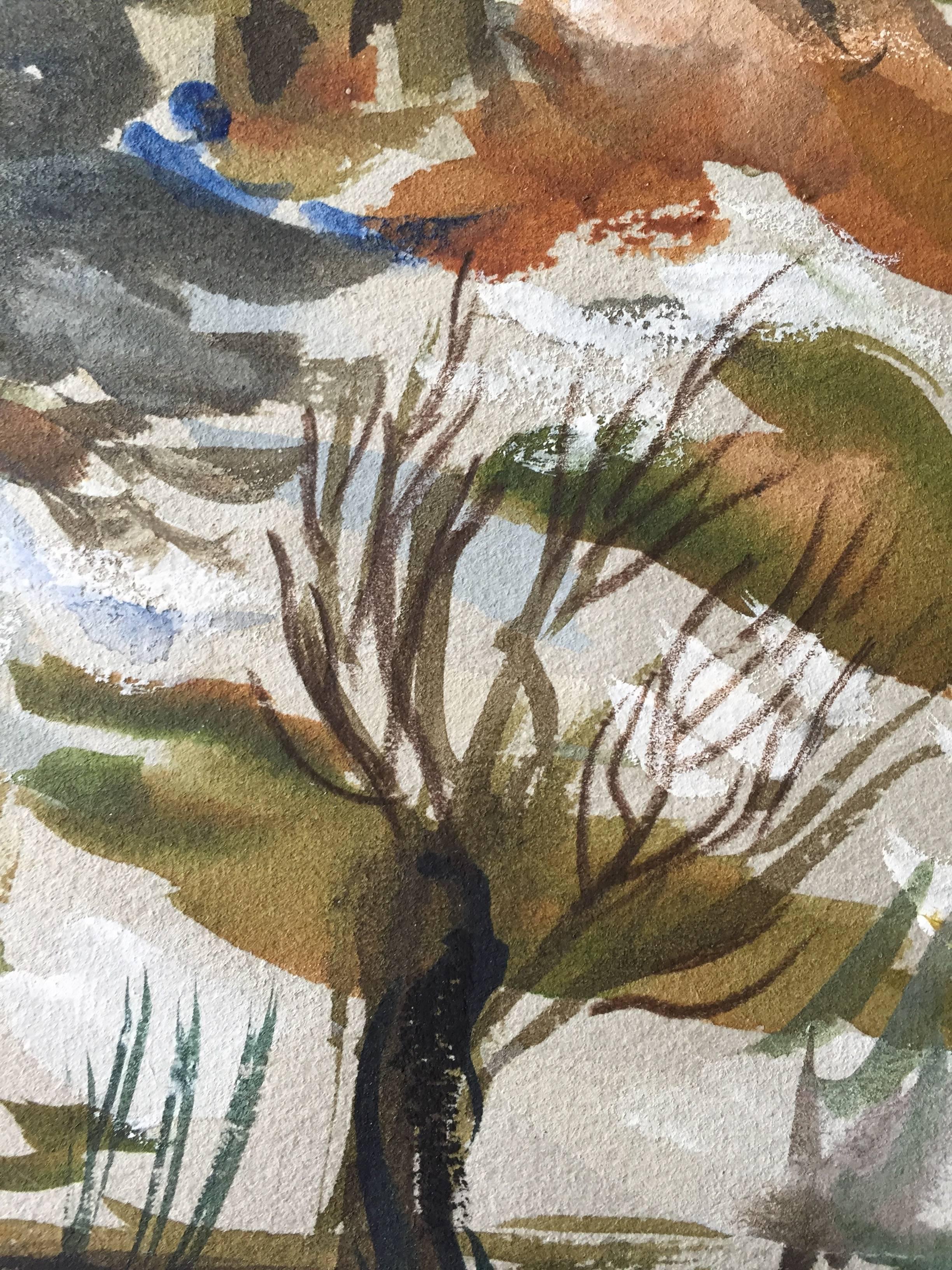 Paisaje invernal europeo - Art Posimpresionista de Katherine Librowicz