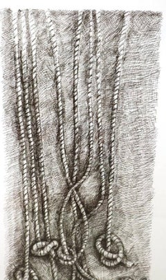 V'Lo Totooroo I, Pen and Ink Large Scale Contemporary Drawing