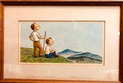 Illustrazione stravagante Cartone animato di escursioni, 1938 Mt Tremblant Ski Lodge William Steig