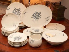 Rosenthal Art China Porzellan-Set mit Konferenzmuster von Vögeln:: Deutschland:: Raymond Loewy