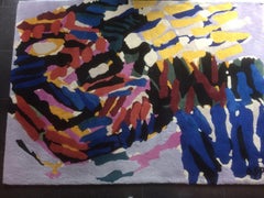 Belgian Cobra Artist Karel Appel Limited Edition Colorful Wool Tapestry Art Rug