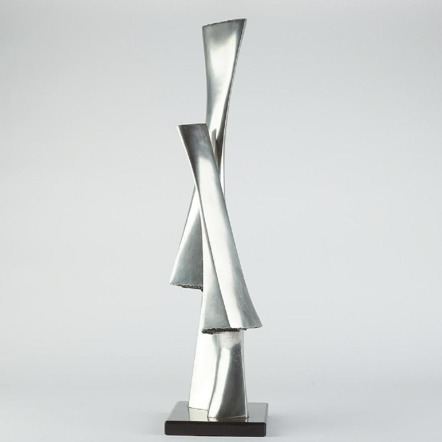 polished aluminium sculpture