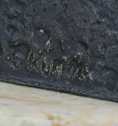 Sydney Kumalo Bronze Minimalist African Modernist Sculpture Figural Female Nude