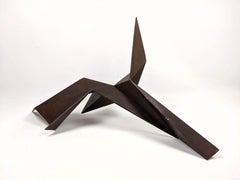 Corten Steel Abstract Geometric Folded Origami Sculpture Gerald DiGiusto 