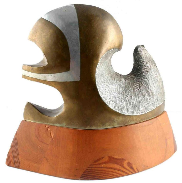 Chester Williams  Abstract Sculpture - Chester Williams, Black Artist, Abstract Bronze, Wood African American Sculpture