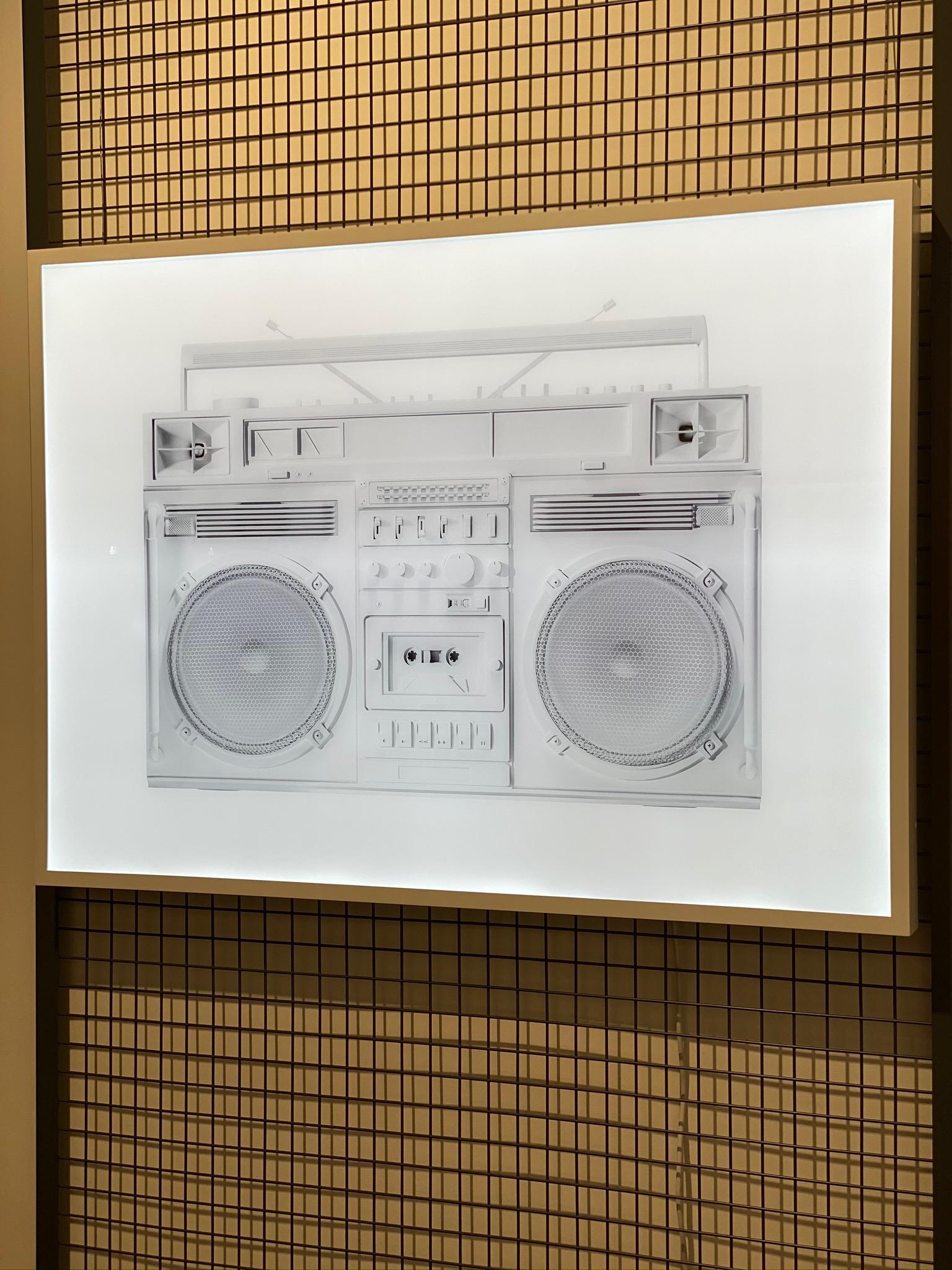 White Boombox Lightbox - Street Art Mixed Media Art by Lyle Owerko