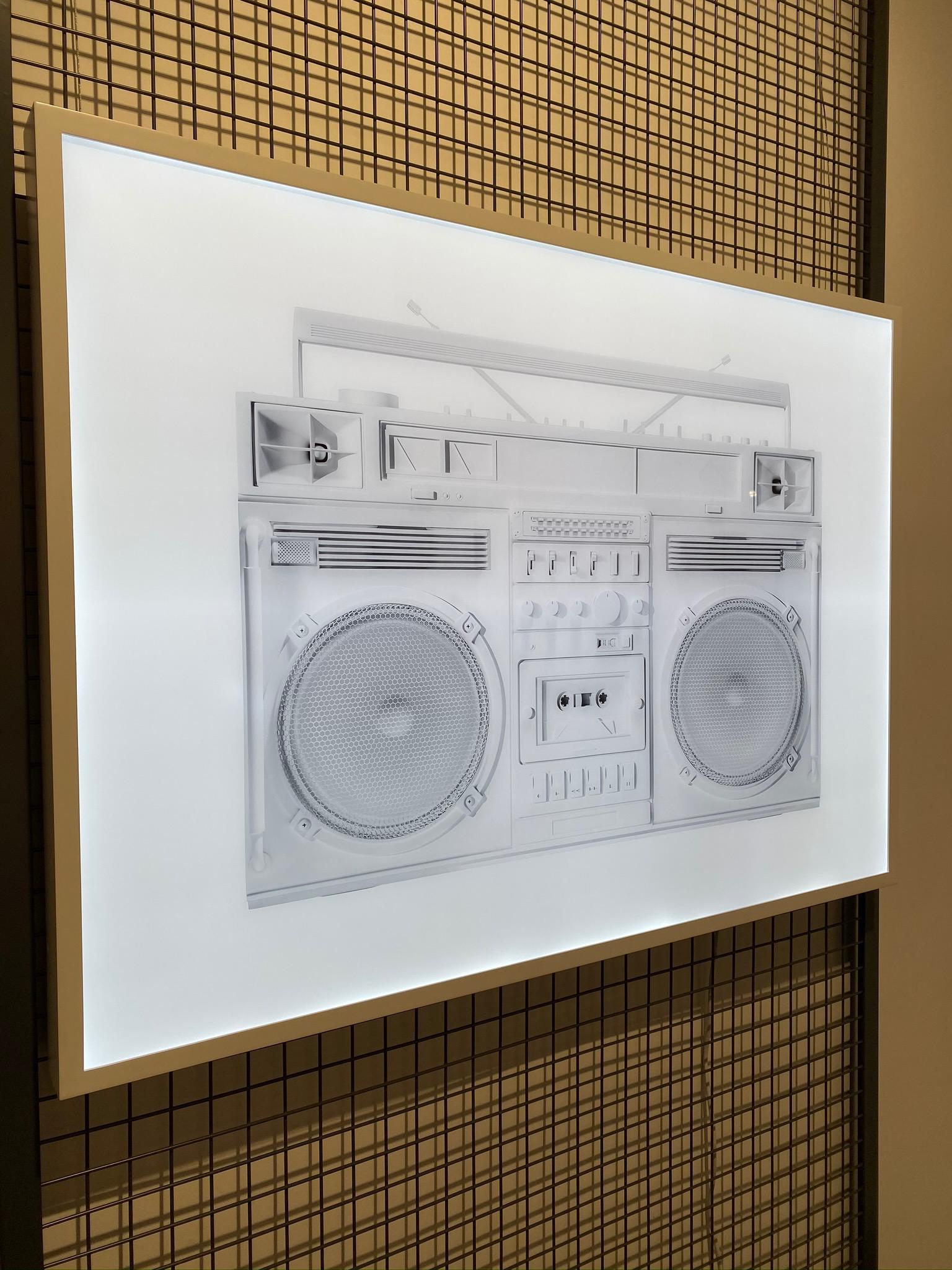 Lyle Owerko
White Boombox Lightbox
32.5 x 44.5 x 2.5 inches, Edition of 6 + 1AP
Signed and numbered by artist

Currently on display at Art Angels

Part of the collection 