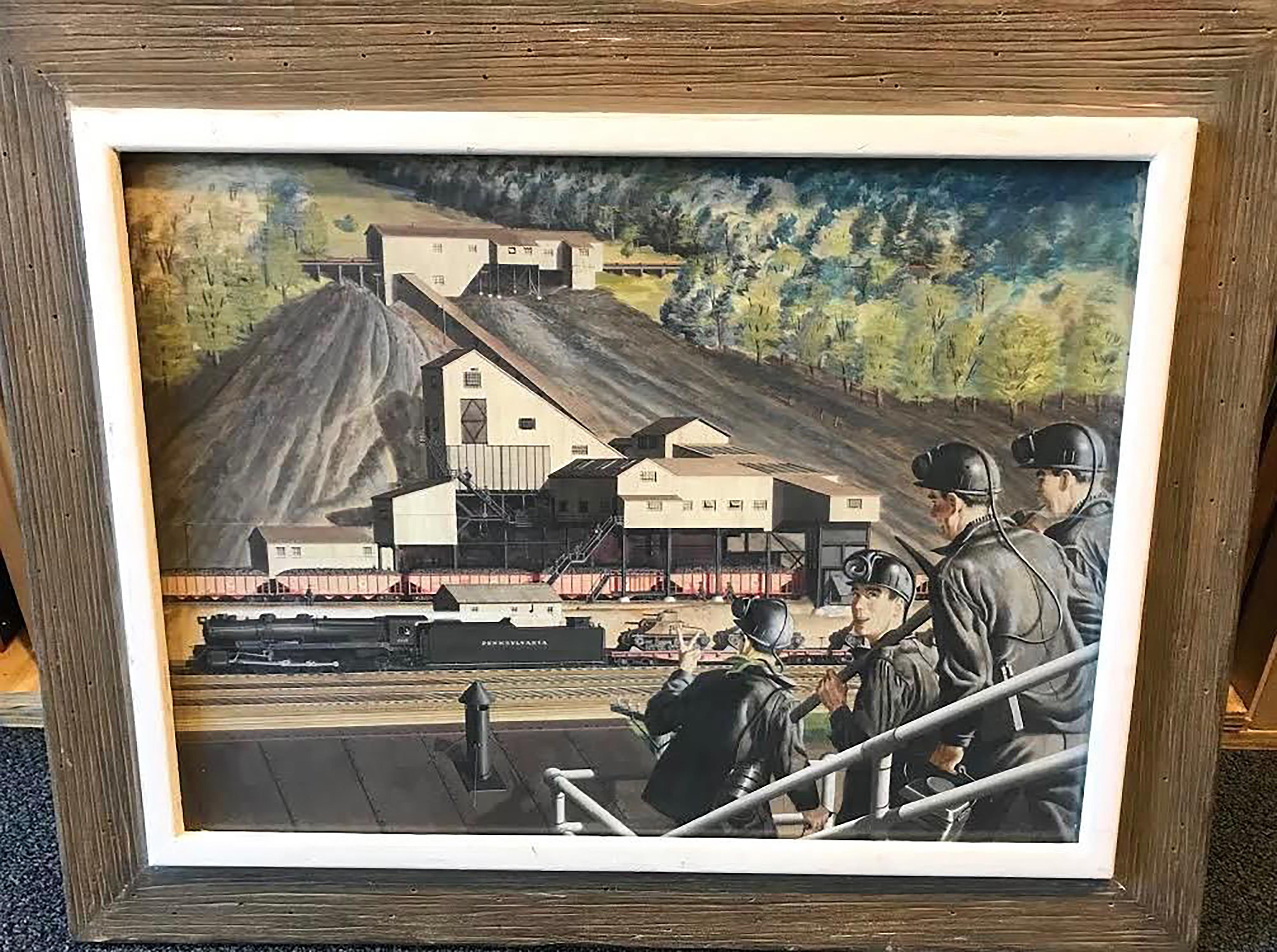 The Lumber Mill 1943 - Art by Geoffrey Biggs