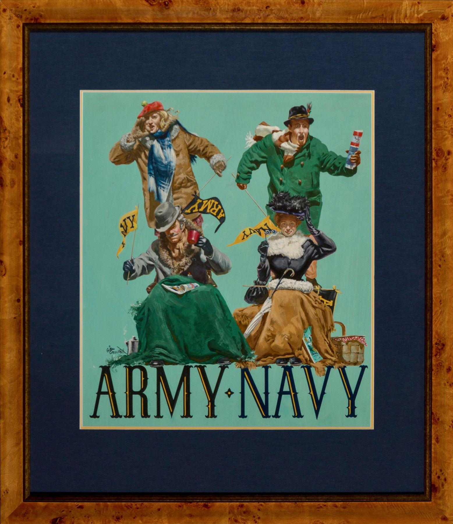 Army vs. Navy Fans - Painting by Gibson Crockett