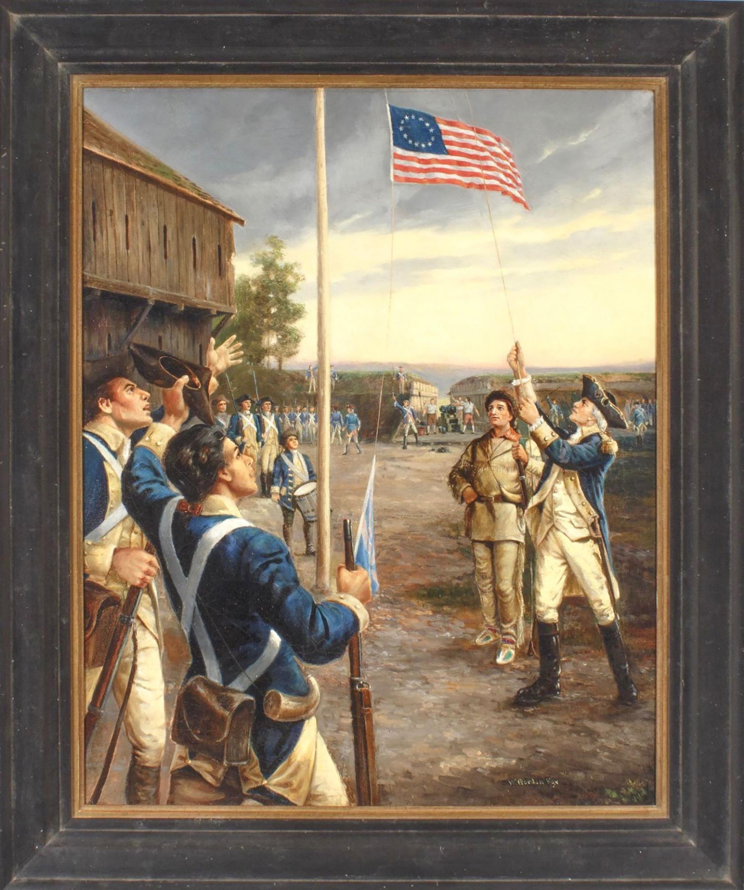 George Washington at Fort Duquense - Painting by Gordon Fox