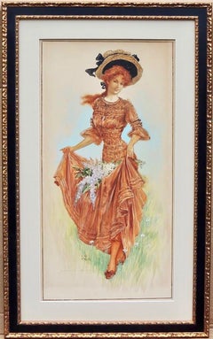 Girl Collecting Flowers