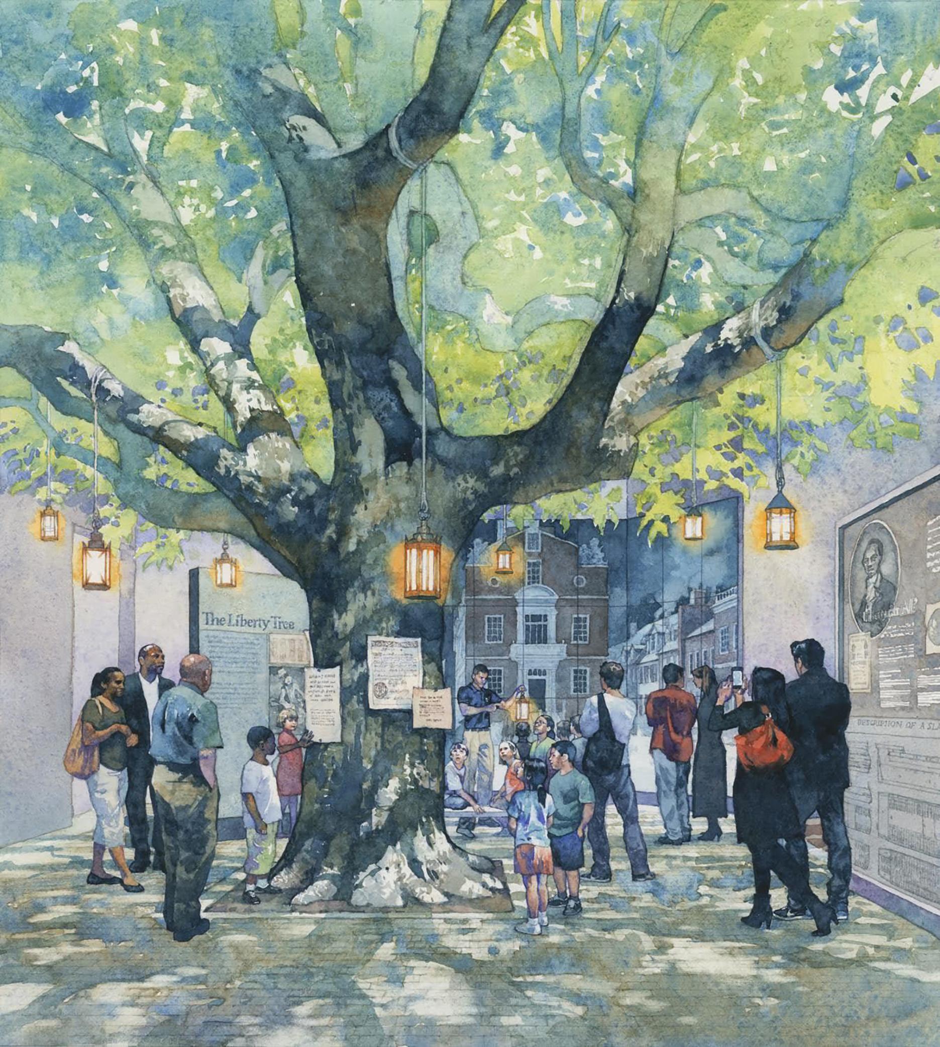 Greg Harlin Figurative Art – Liberty-Baumholz