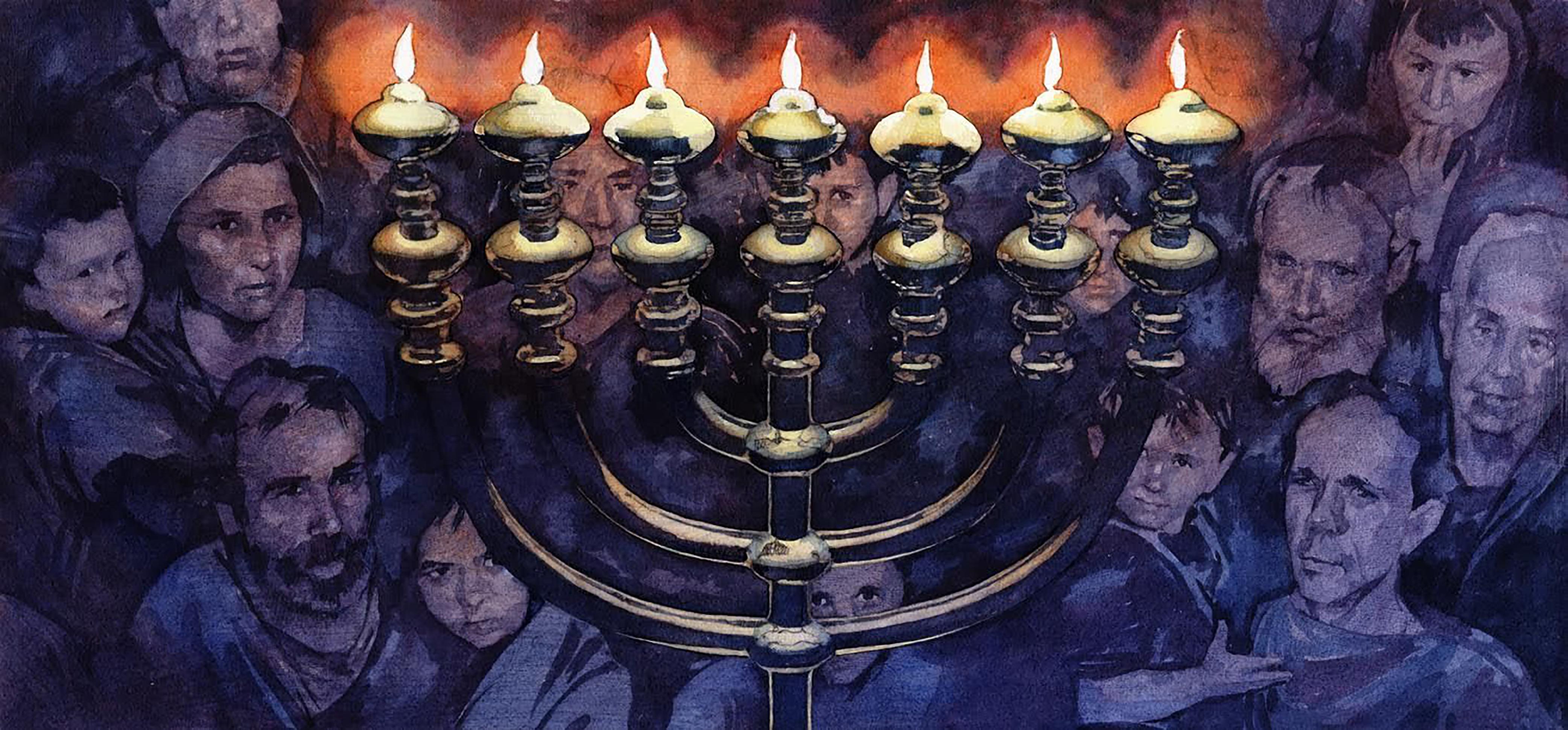 Figurative Art Greg Harlin - Hannukah à Valley Forge