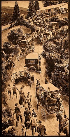"The Last of the School Builders" Story Illustration, Saturday Evening Post